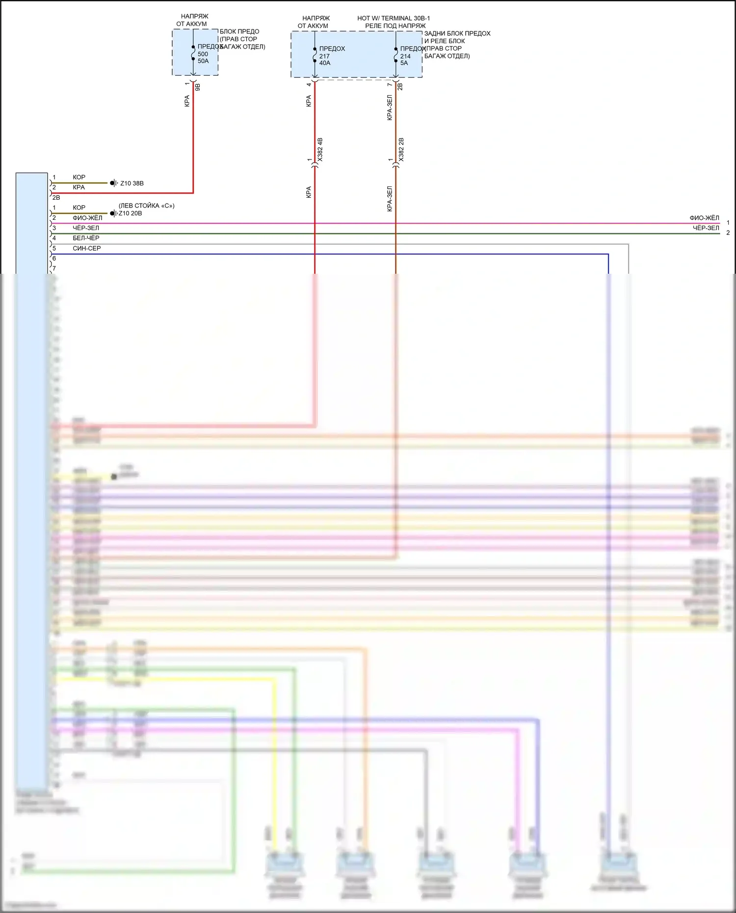 X7 BMW G07 рестайлинг (2022-2024): Электросхема аудиоблока приемника, высокий уровень (5 из 7) 