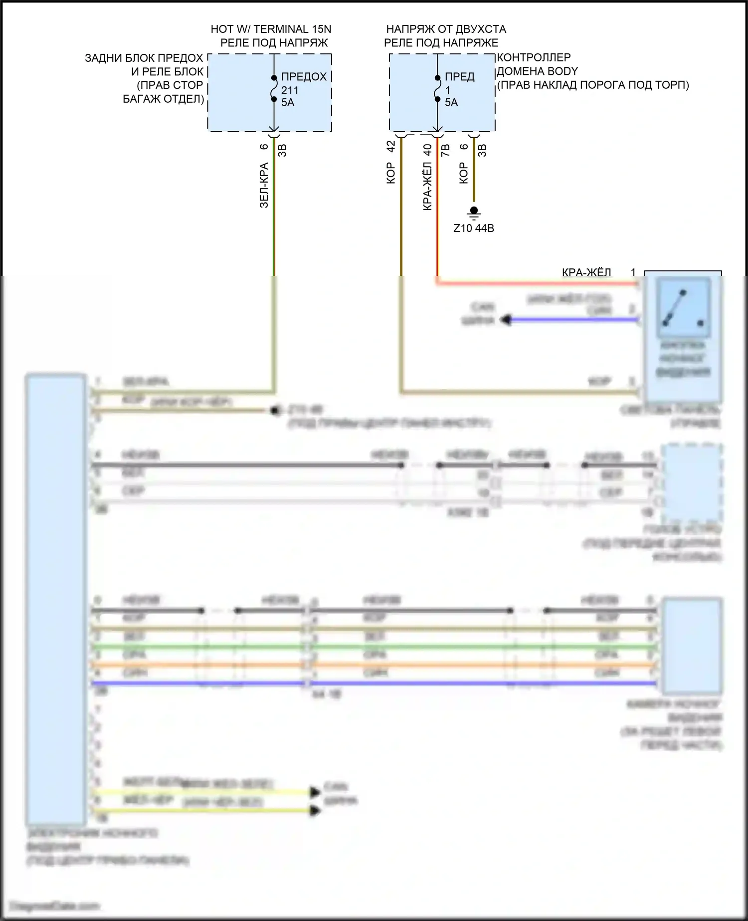 X7 BMW G07 рестайлинг (2022-2024): Электронная электросхема ночного видения 