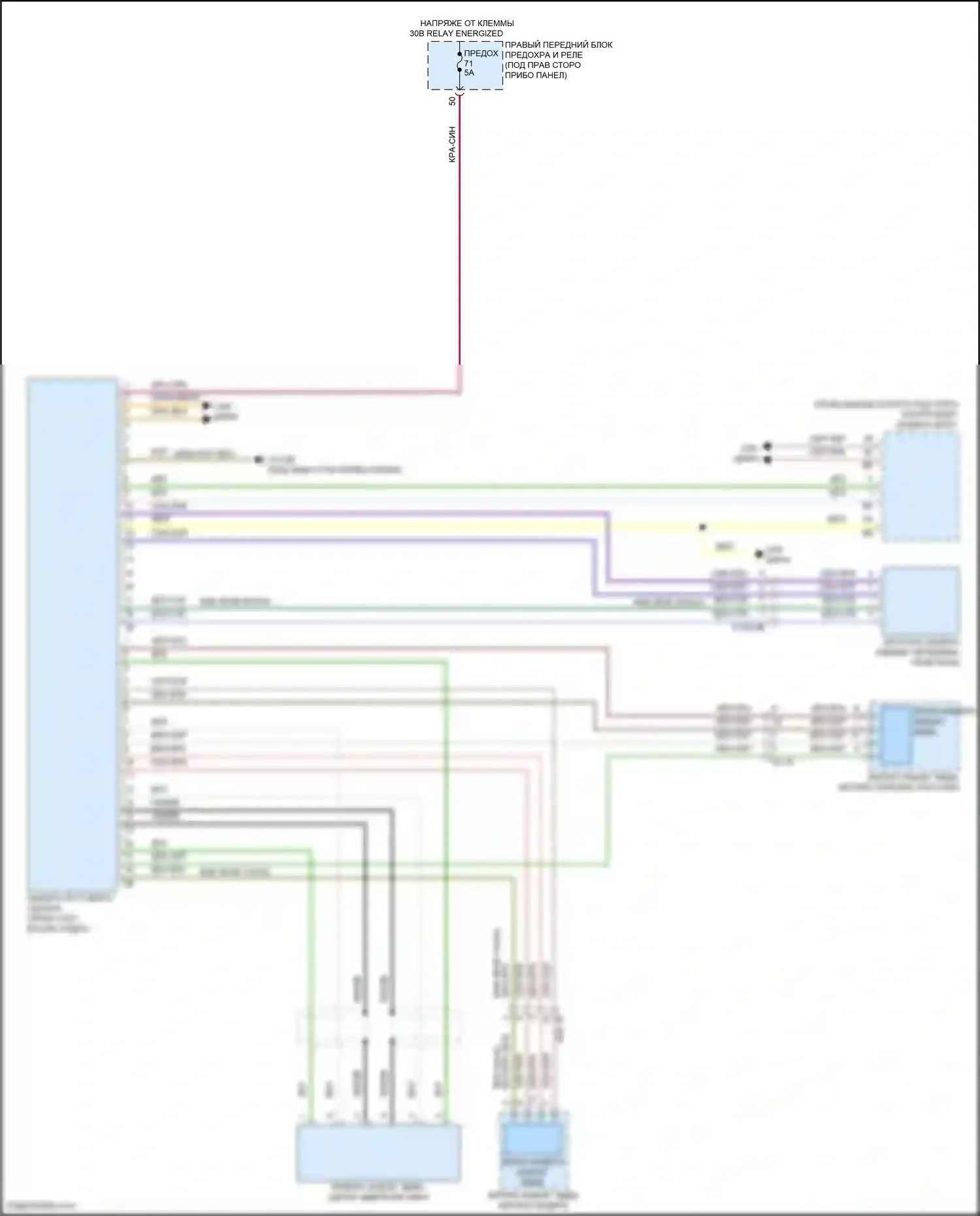 X7 BMW G07 рестайлинг (2022-2024): Электросхема камеры кругового обзора 