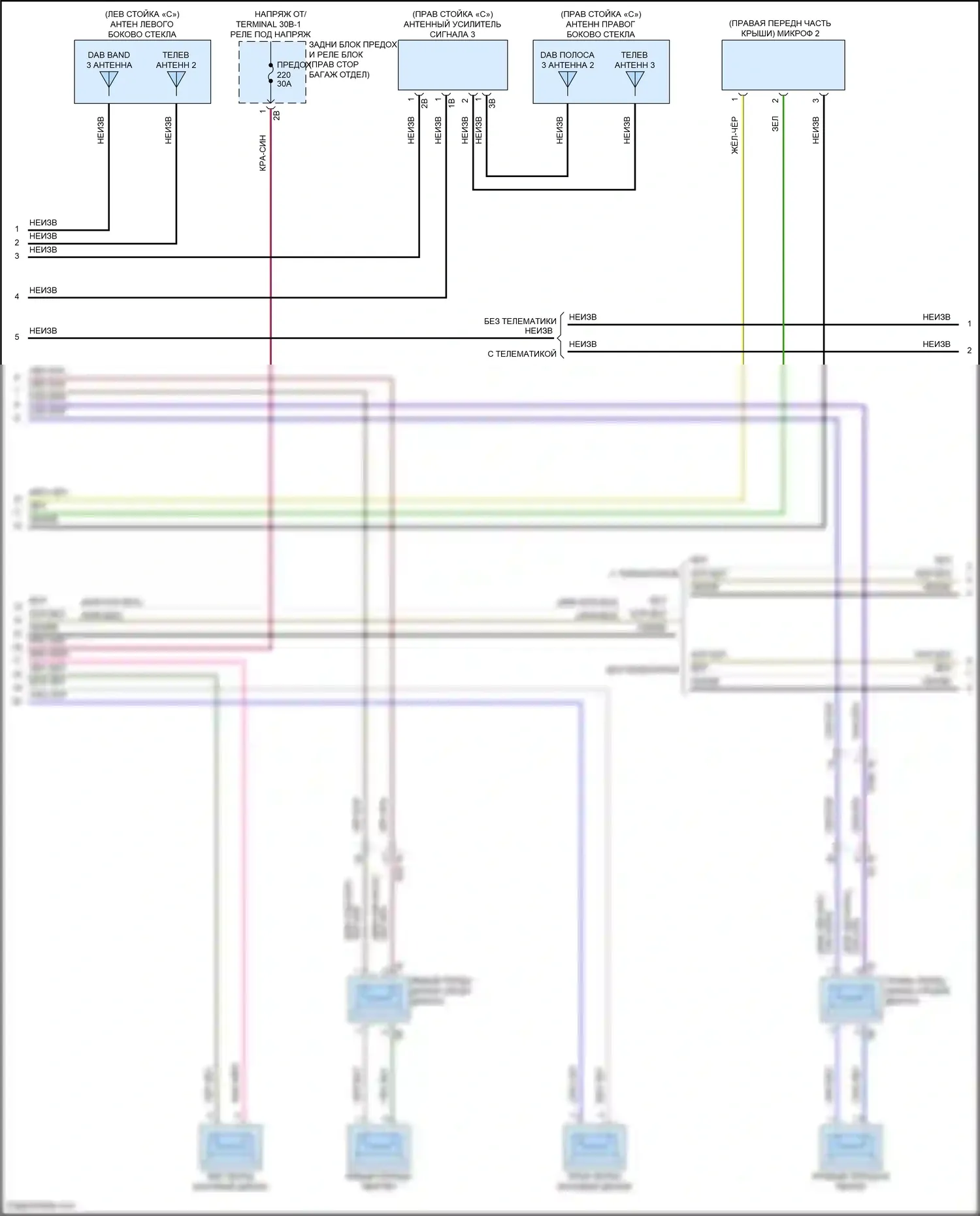 X7 BMW G07 рестайлинг (2022-2024): Электросхема навигации, базовой (2 из 6) 