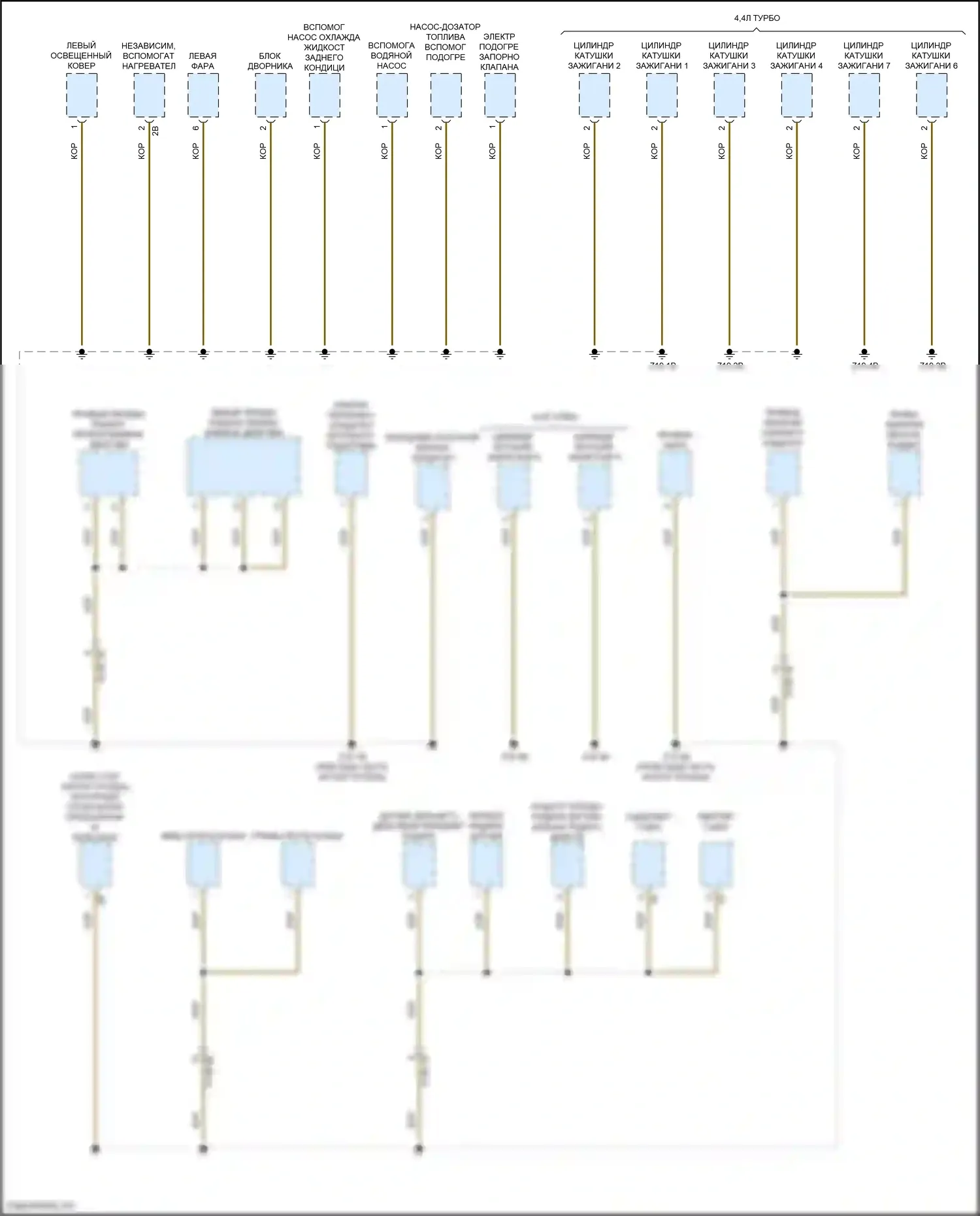 X7 BMW G07 рестайлинг (2022-2024): Электросхема разводки массы (3 из 8) 