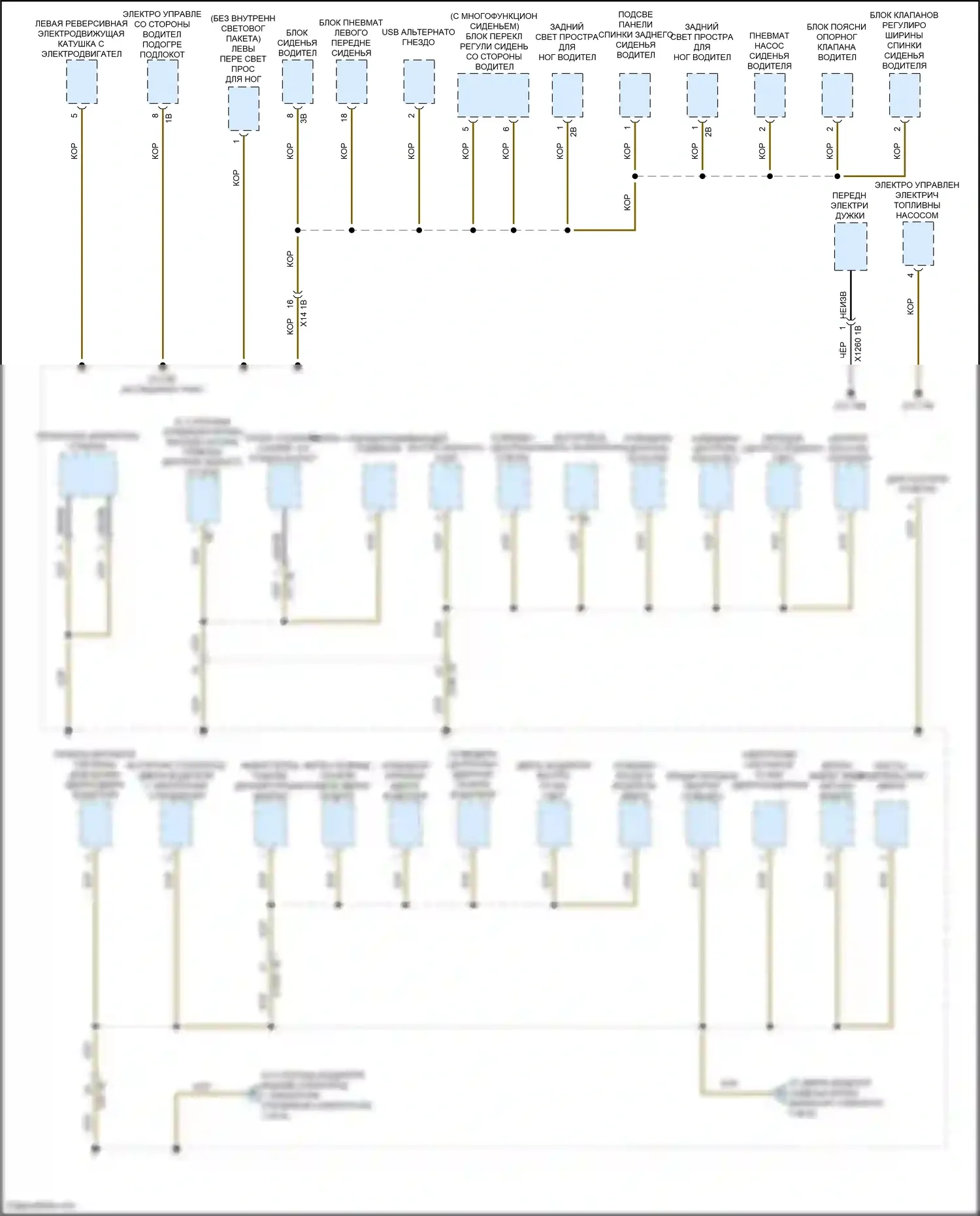 X7 BMW G07 рестайлинг (2022-2024): Электросхема разводки массы (6 из 8) 