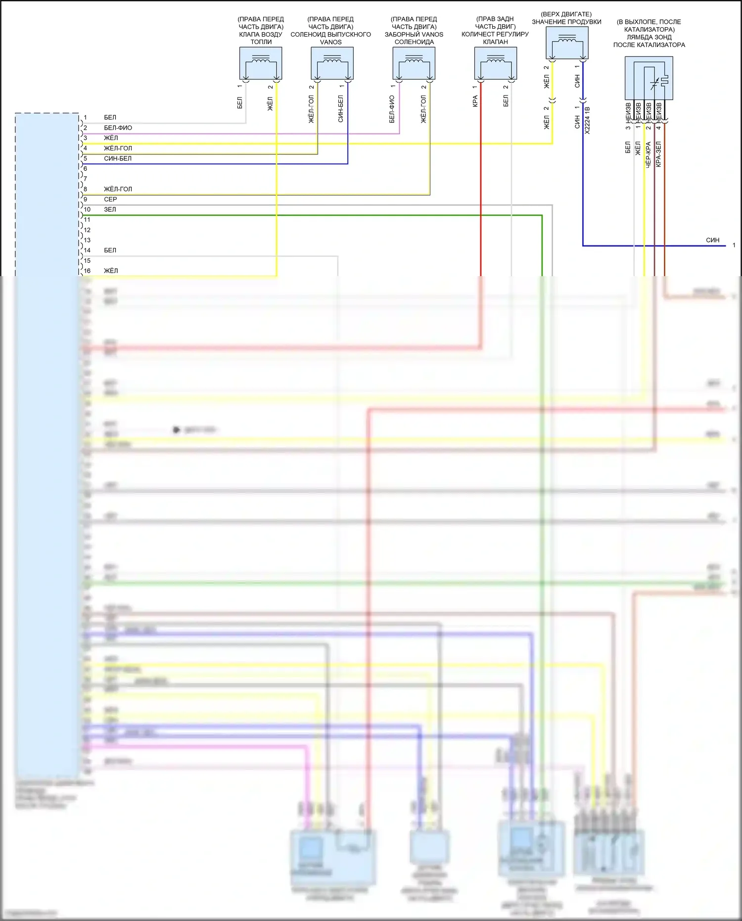 X7 BMW G07 (2018-2022): Электросхема двигателя 4,4л турбо (1 из 11) 