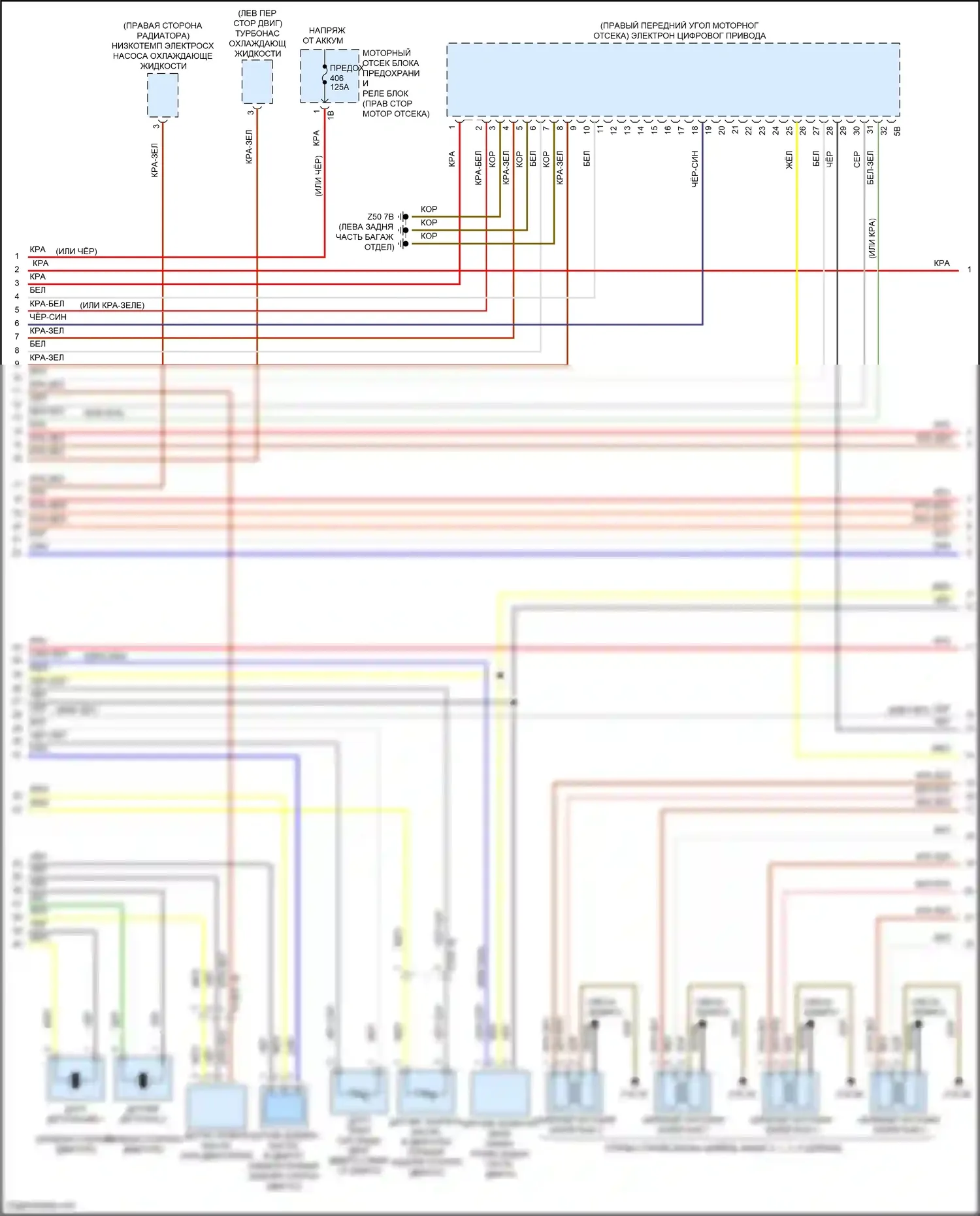 X7 BMW G07 (2018-2022): Электросхема двигателя 4,4л турбо (4 из 11) 