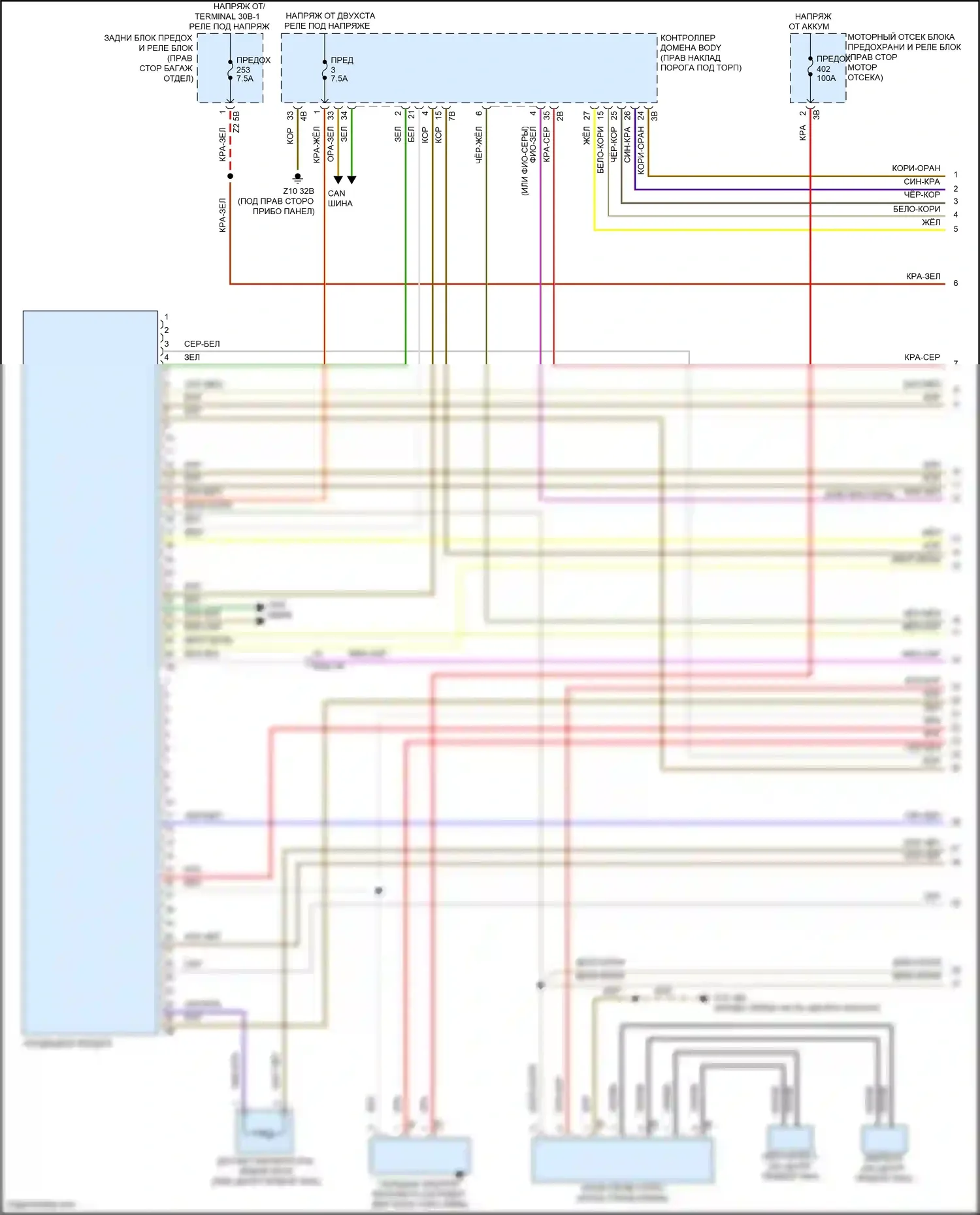 X7 BMW G07 (2018-2022): Электросхема климат контроля (1 из 6) 