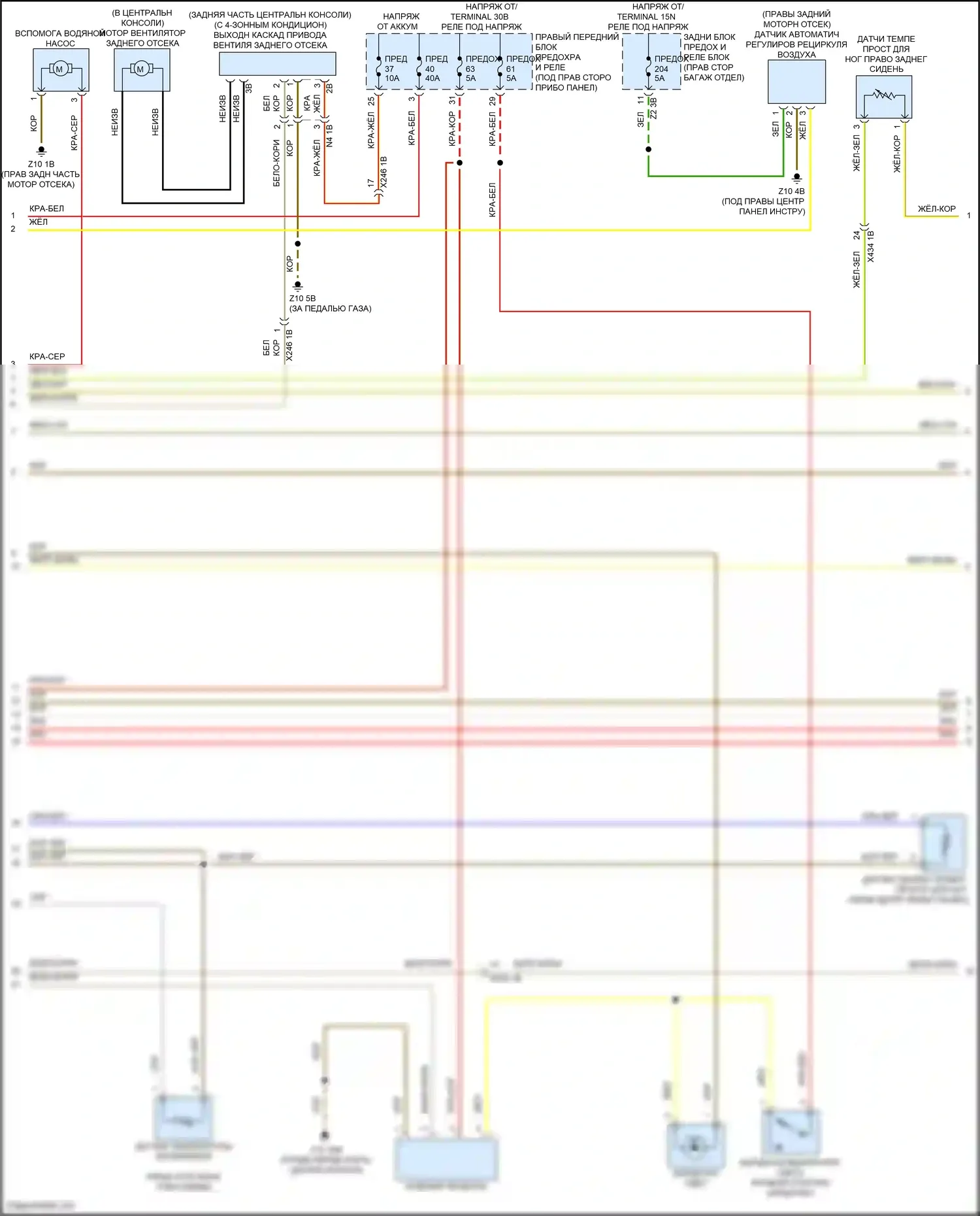 X7 BMW G07 (2018-2022): Электросхема климат контроля (3 из 6) 