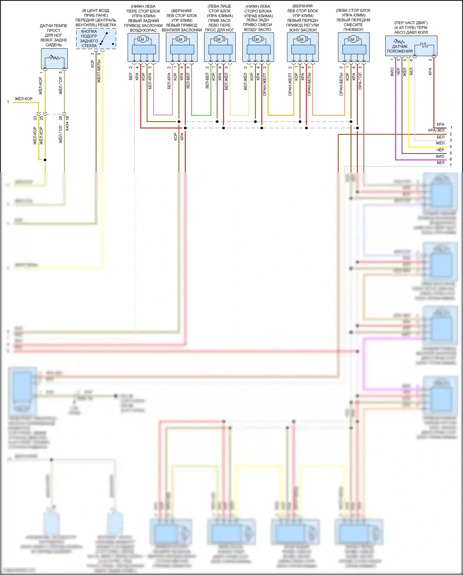 X7 BMW G07 (2018-2022): Электросхема климат контроля (4 из 6) 