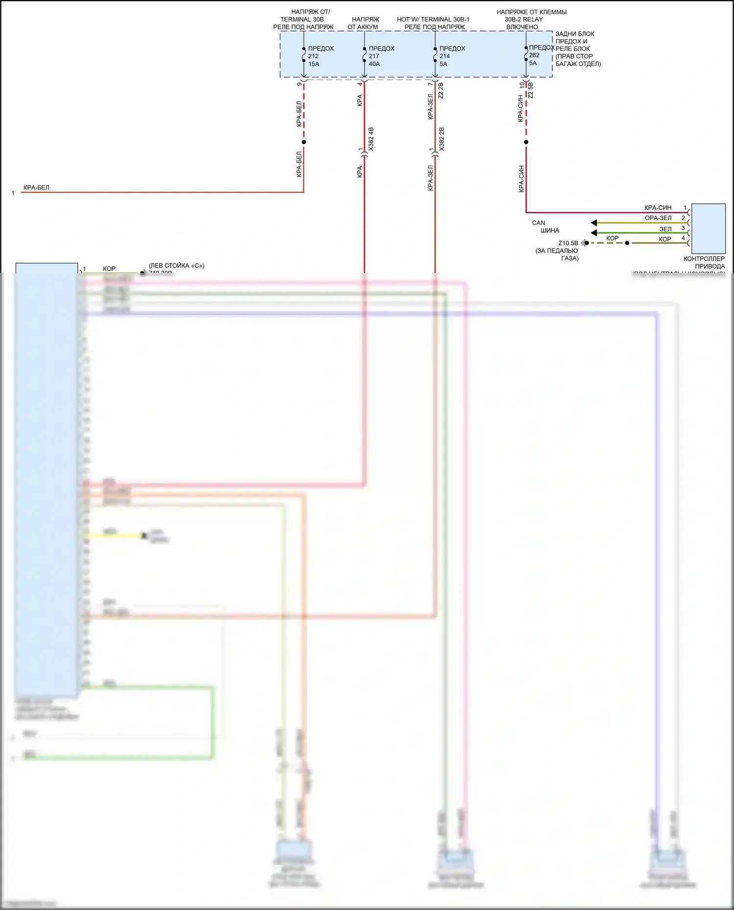 X7 BMW G07 (2018-2022): Электросхема аудиоблока приемника, средний уровень (5 из 5) 