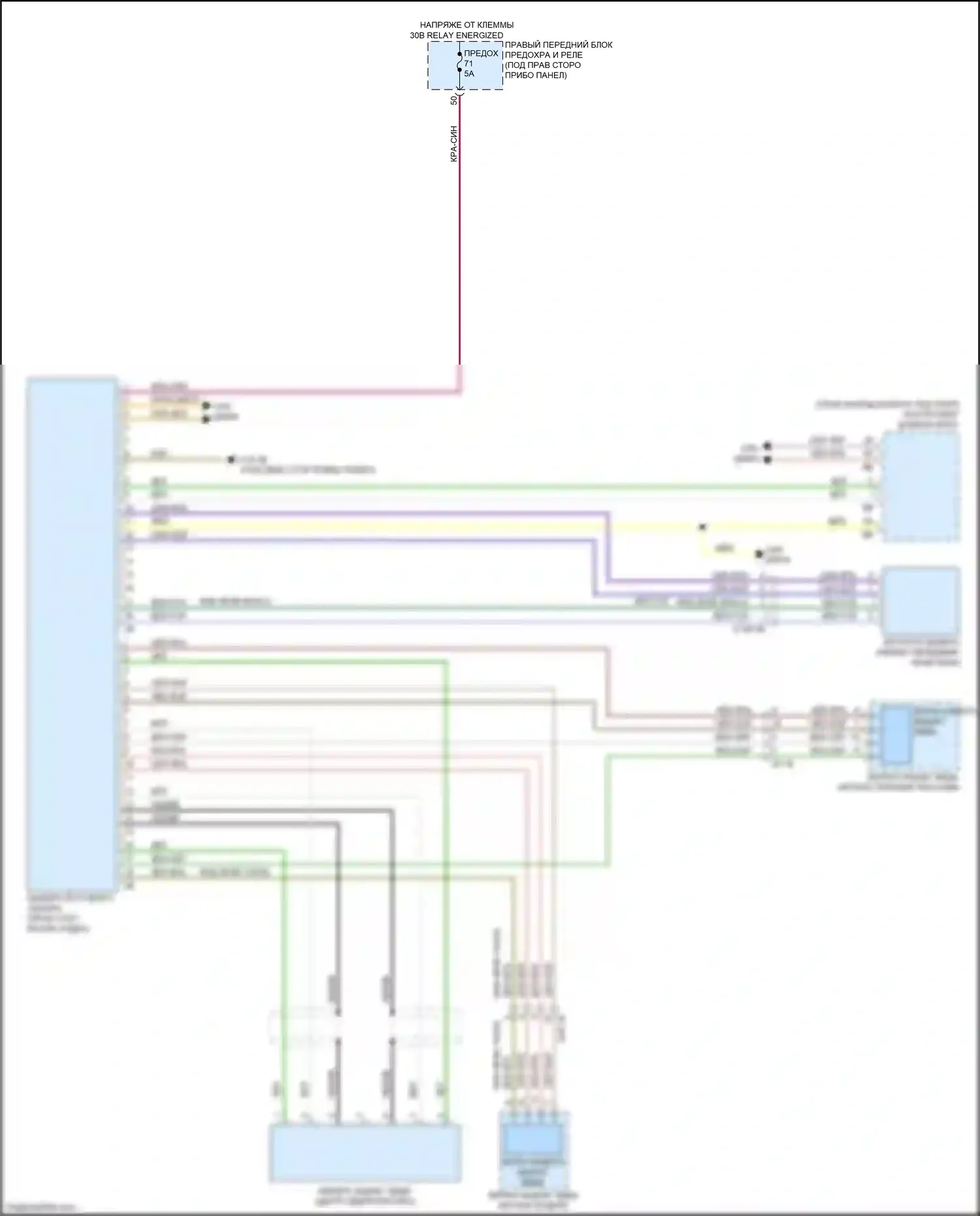 X7 BMW G07 (2018-2022): Электросхема камеры кругового обзора 