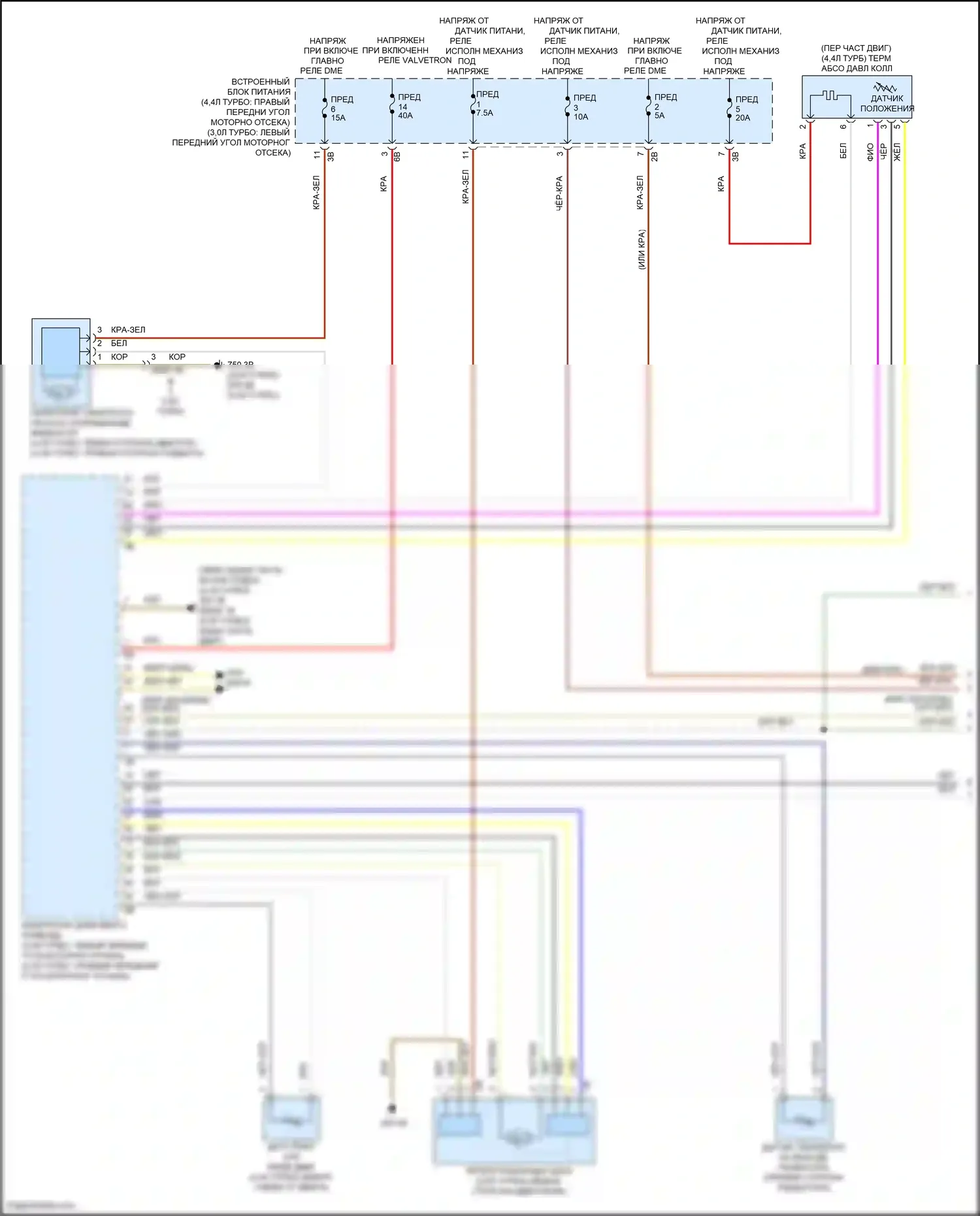 X7 BMW G07 (2018-2022): Электросхема вентилятора охлаждения (1 из 2) 