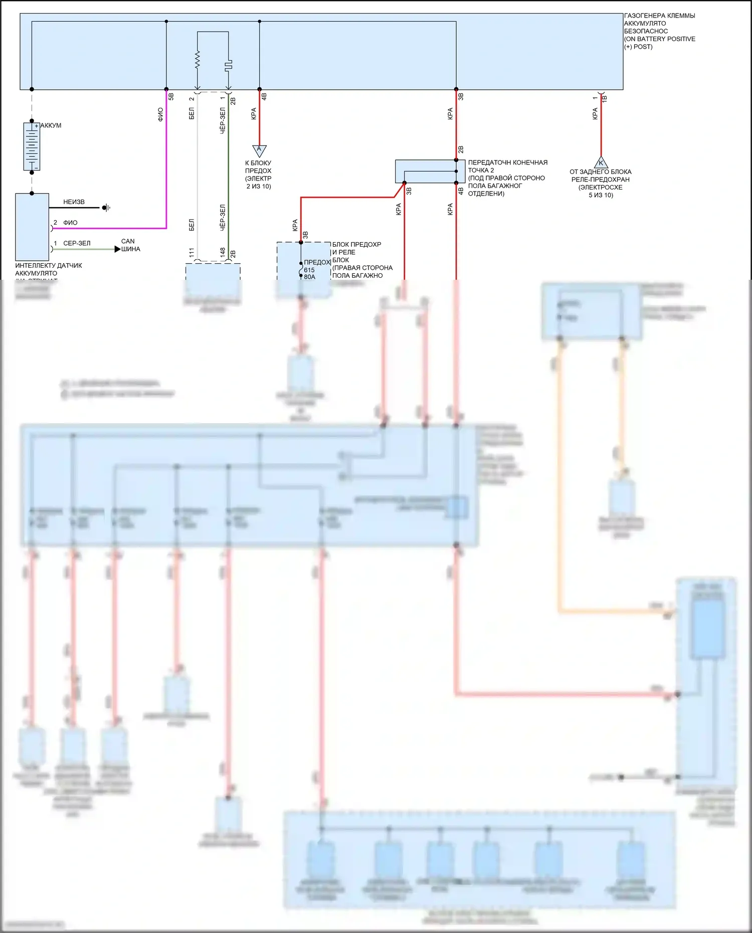 XM BMW G09 (2022-2024): Электросхема блока предохранителей реле (1 из 10) 