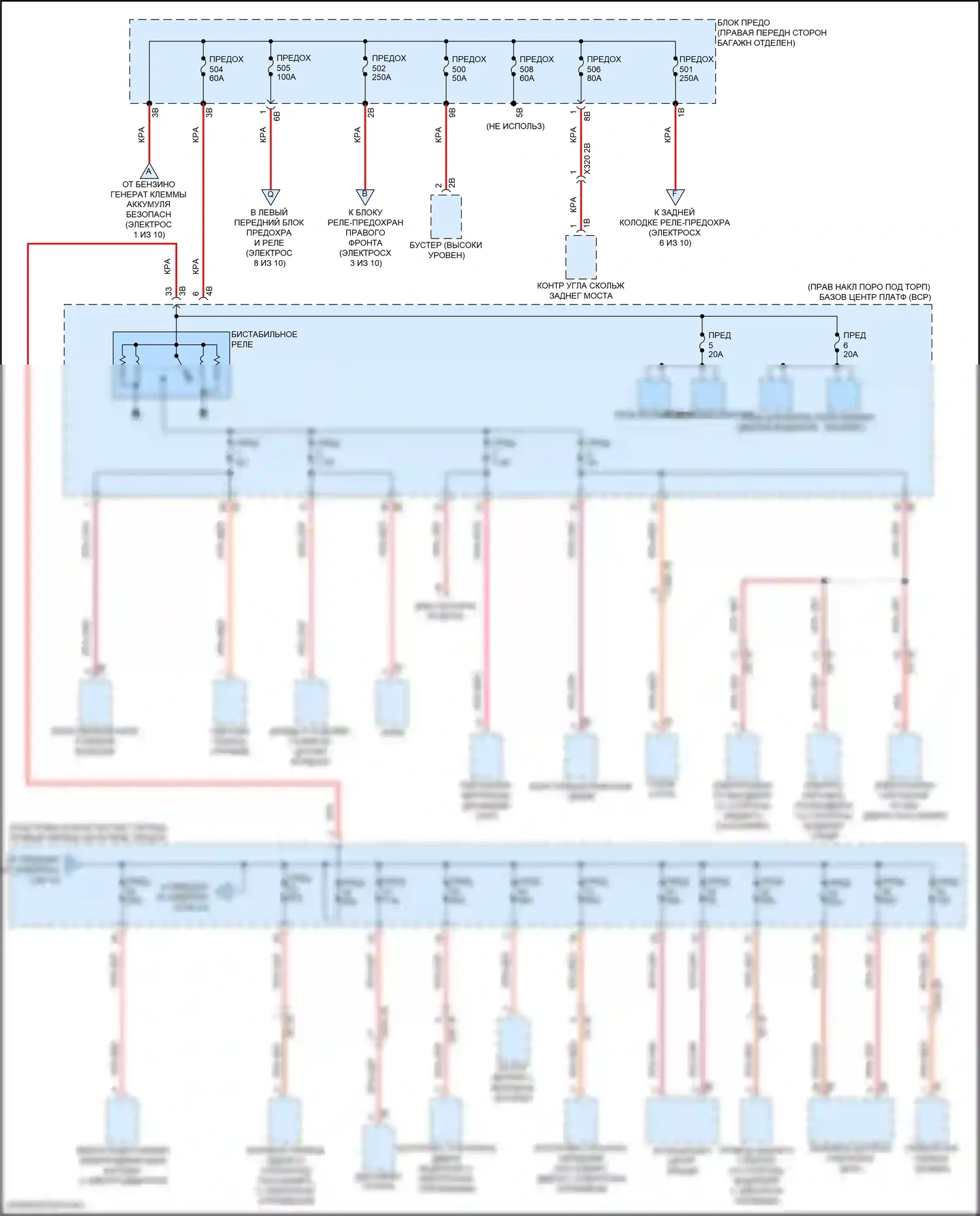 XM BMW G09 (2022-2024): Электросхема блока предохранителей реле (2 из 10) 