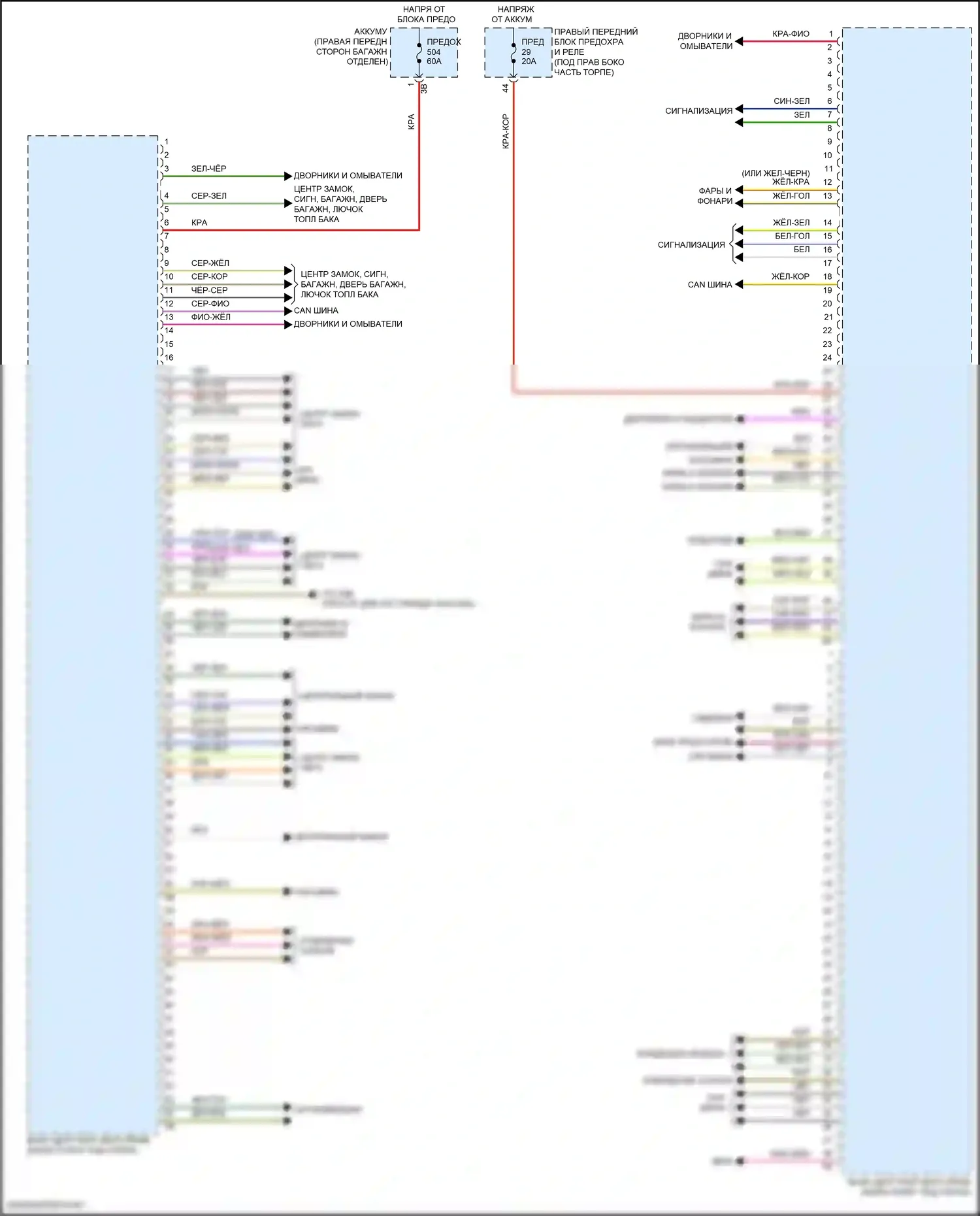 XM BMW G09 (2022-2024): Электросхема блоков управления кузовом (2 из 3) 