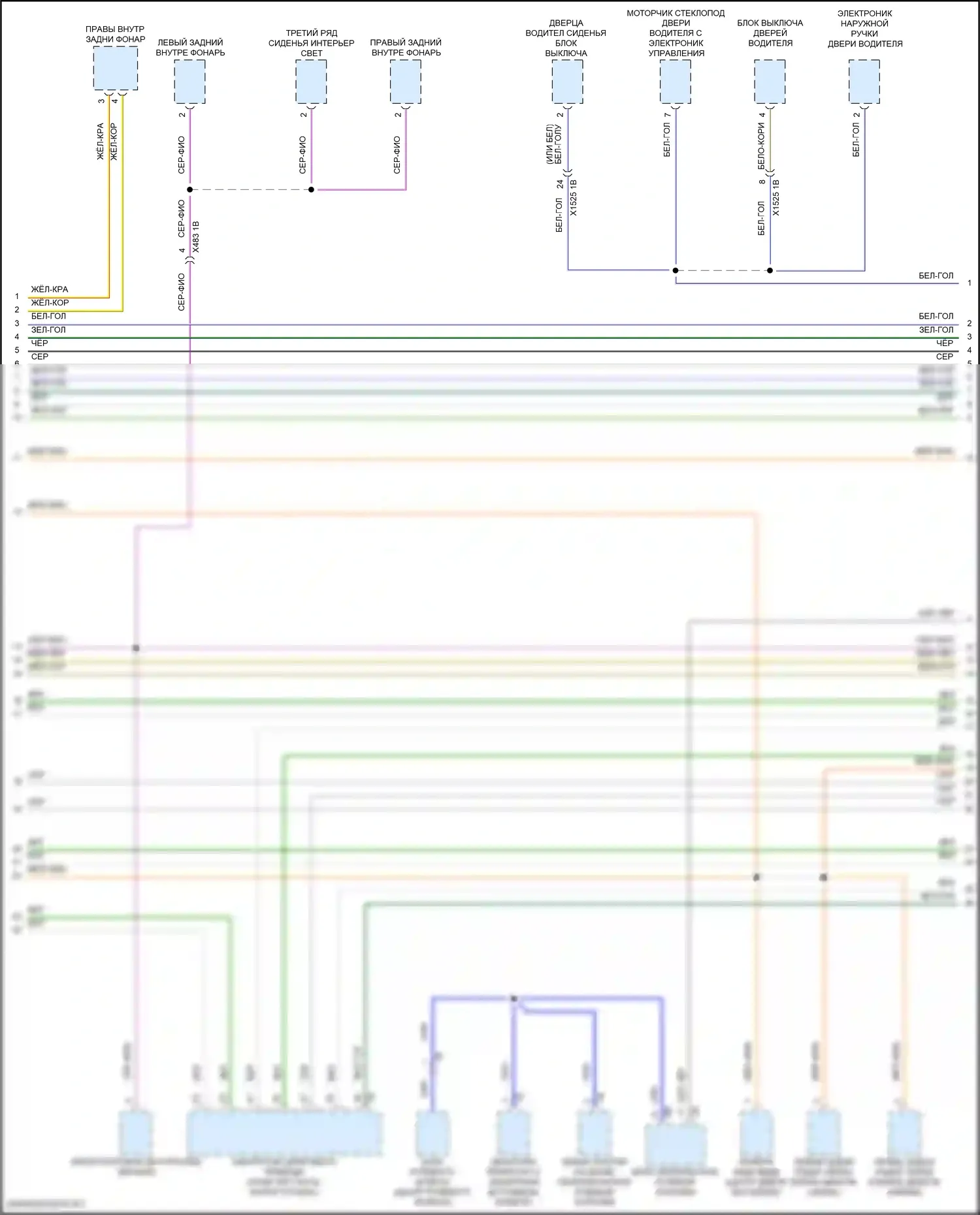 XM BMW G09 (2022-2024): Электросхема шины высокого/низкого уровня (4 из 7) 