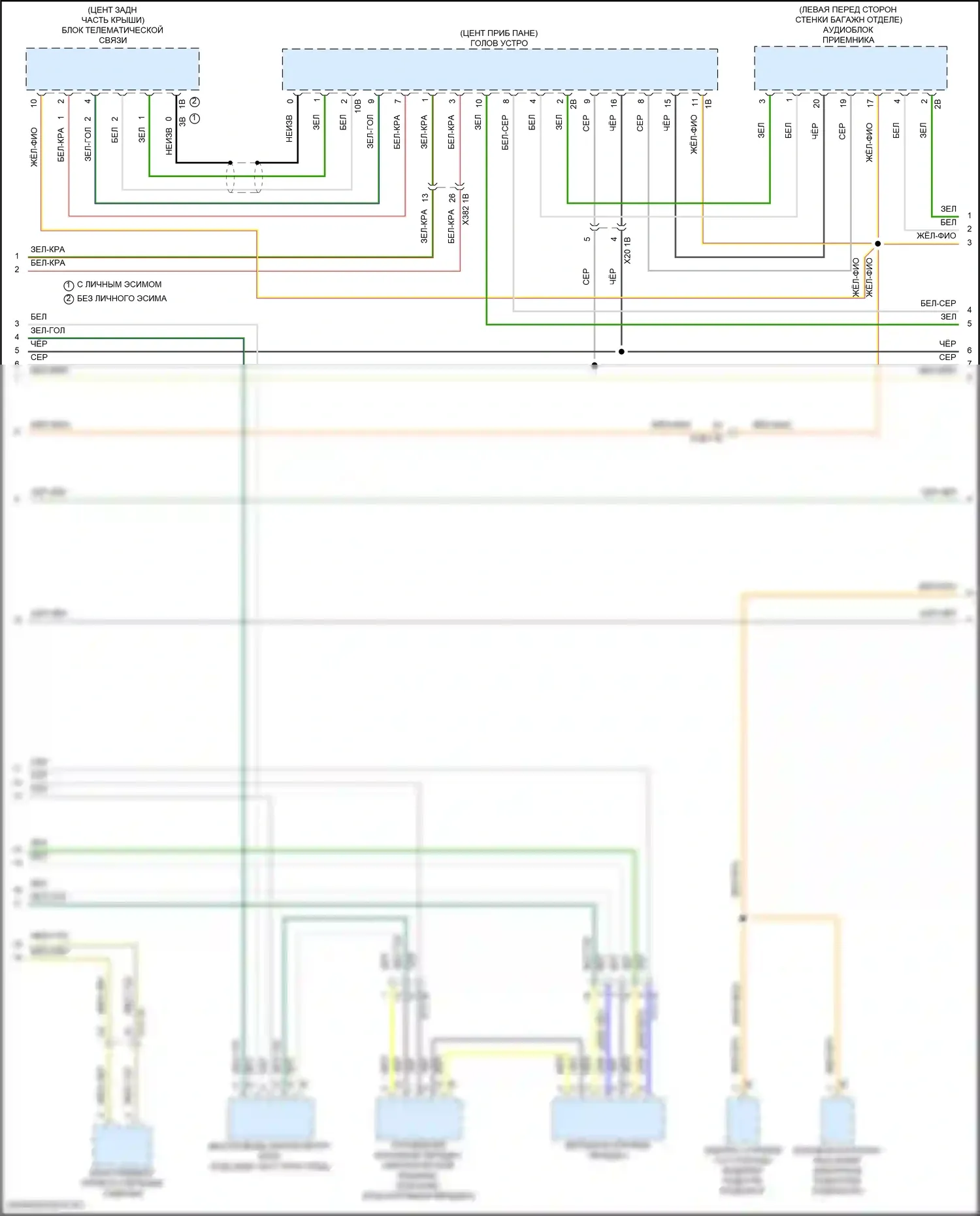 XM BMW G09 (2022-2024): Электросхема шины высокого/низкого уровня (6 из 7) 