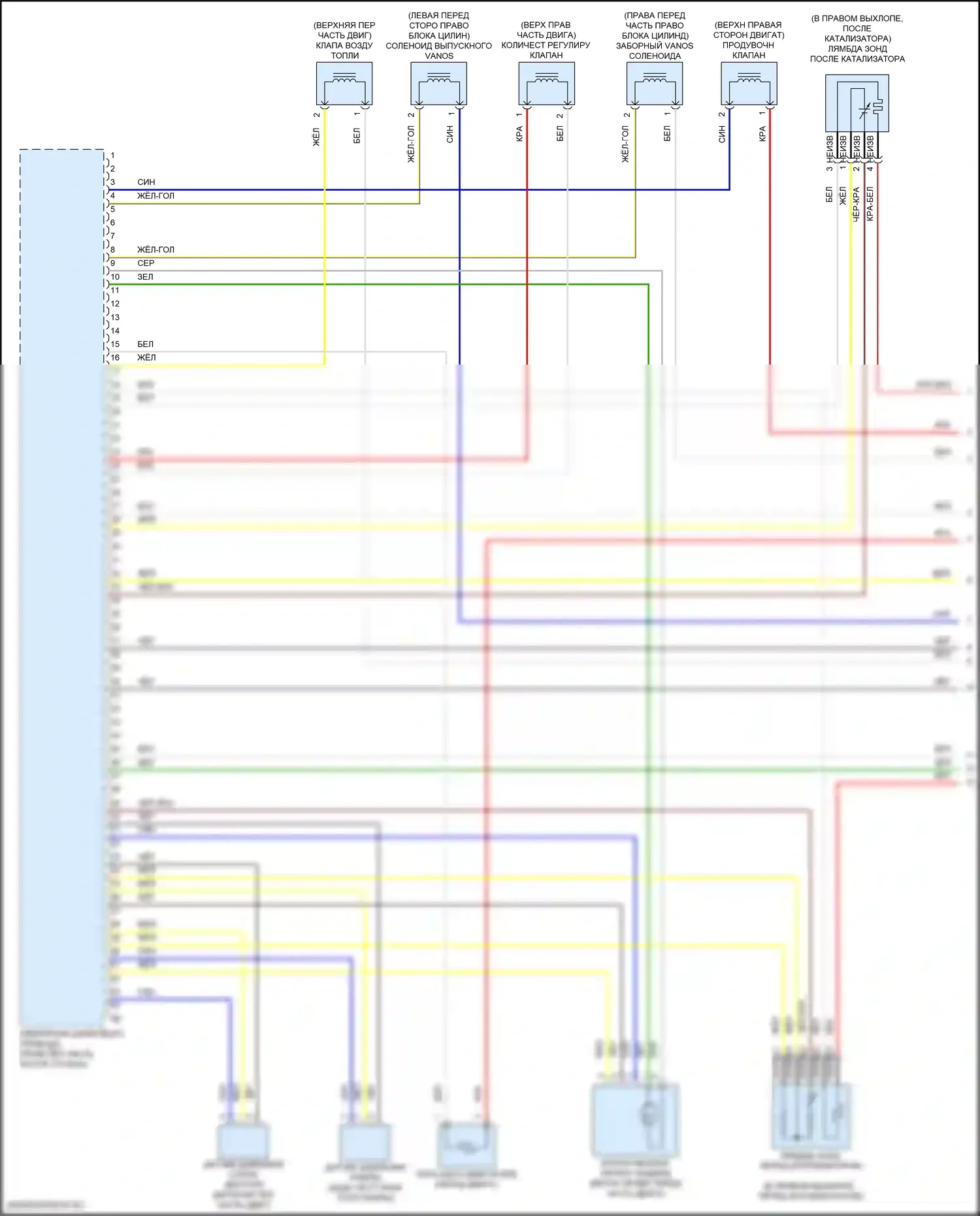 XM BMW G09 (2022-2024): Электросхема двигателя 4,4л турбогибрида (1 из 19) 
