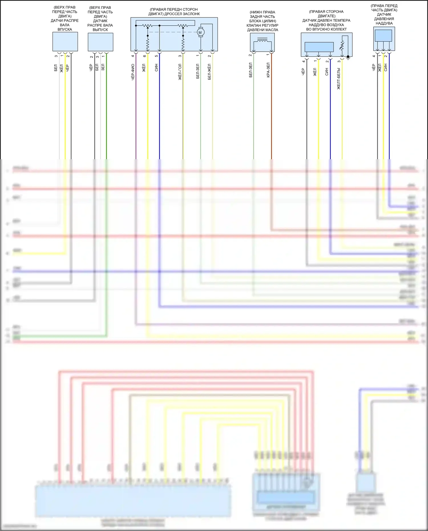XM BMW G09 (2022-2024): Электросхема двигателя 4,4л турбогибрида (2 из 19) 