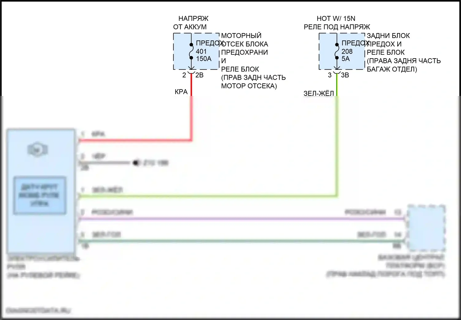 XM BMW G09 (2022-2024): Электросхема электроусилителя руля 