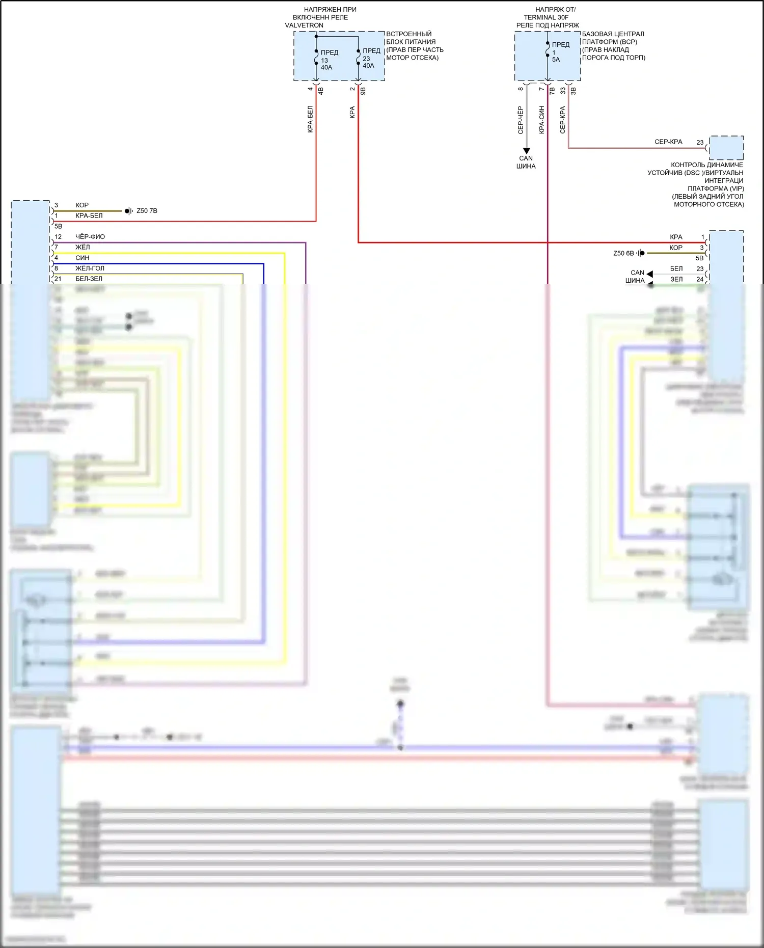 XM BMW G09 (2022-2024): Электросхема круиз-контроля 