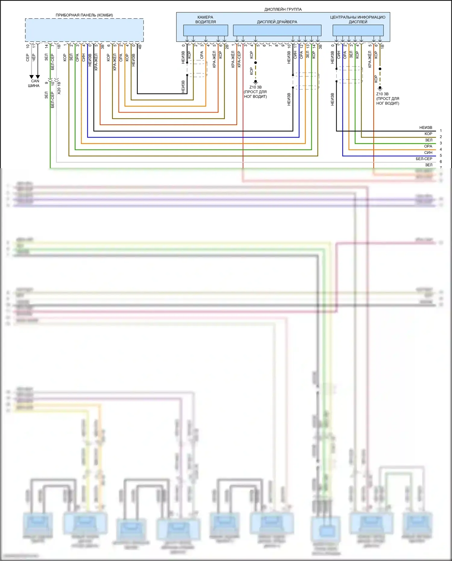 XM BMW G09 (2022-2024): Электросхема магнитолы, средний уровень (2 из 5) 