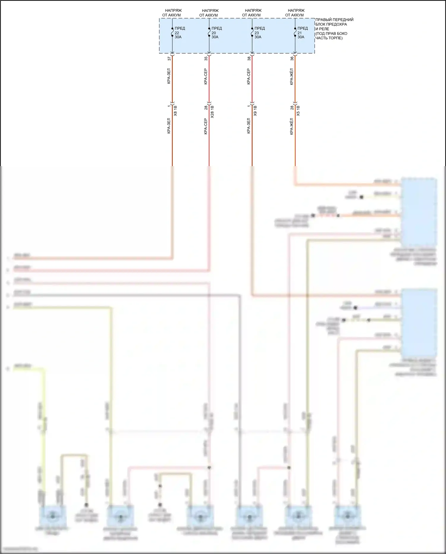 XM BMW G09 (2022-2024): Электросхема подсветки приборной панели (3 из 3) 