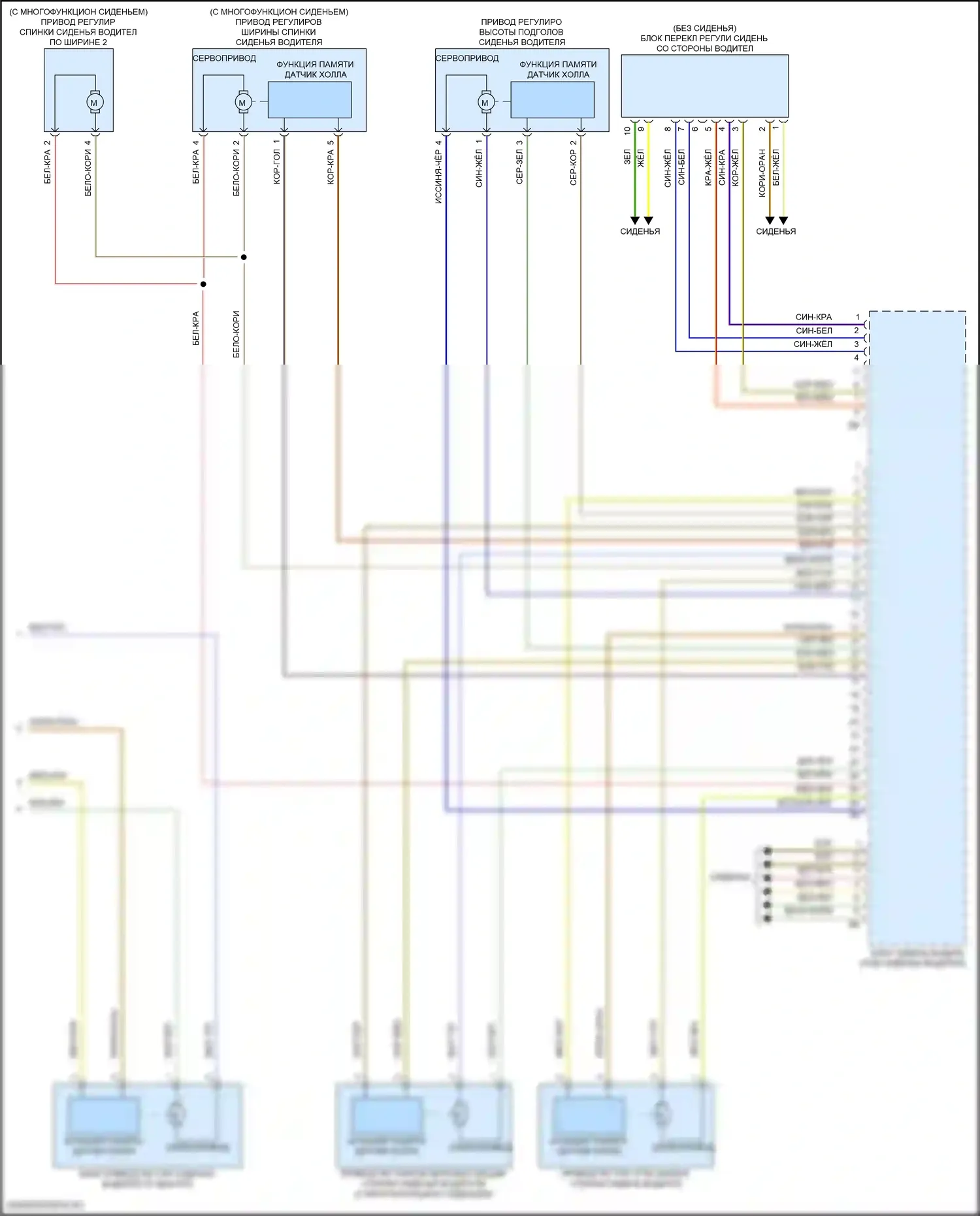 XM BMW G09 (2022-2024): Электросхема сиденья памяти водителя (2 из 2) 