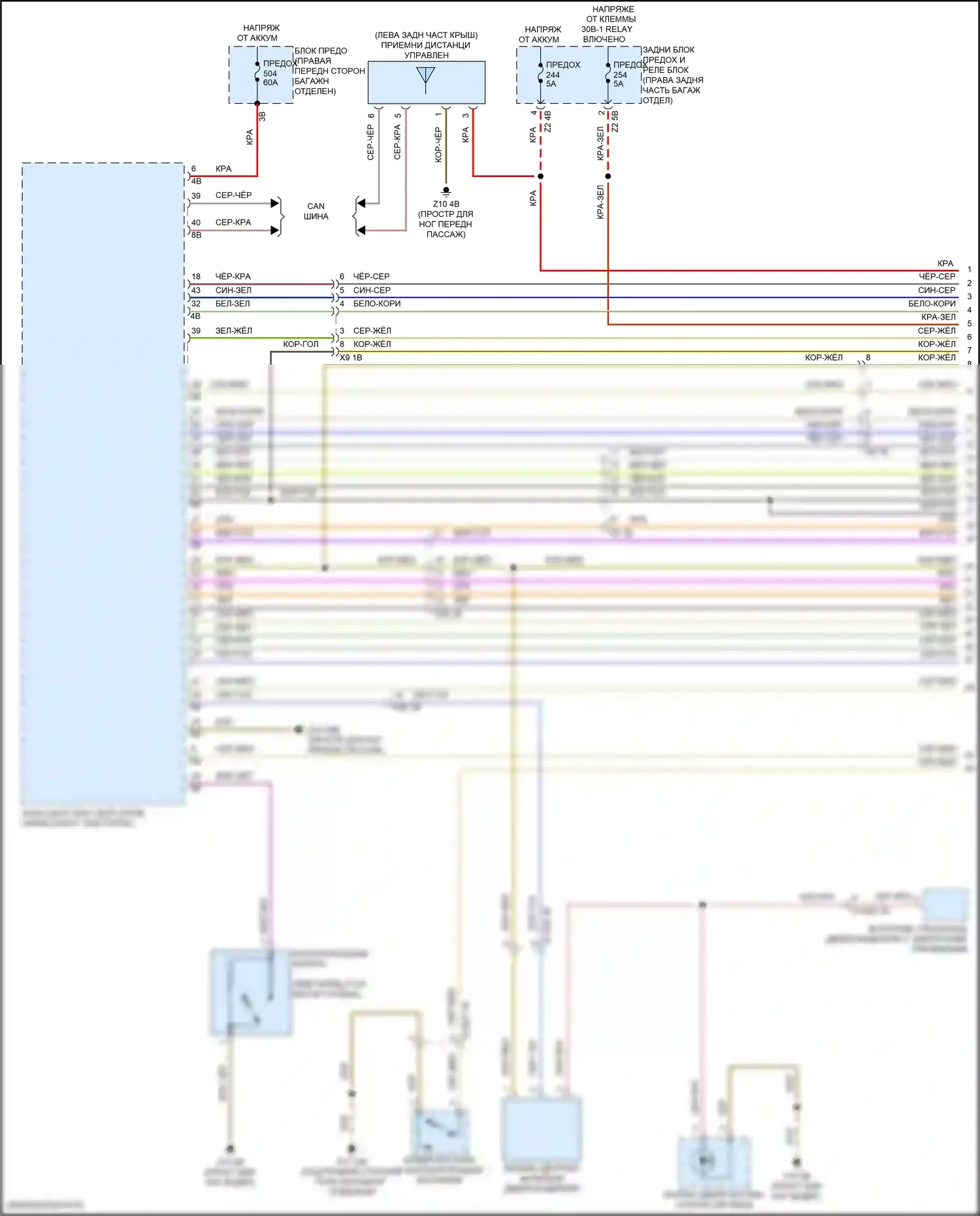 XM BMW G09 (2022-2024): Электросхема сигнализации и центрального запирания (1 из 4) 