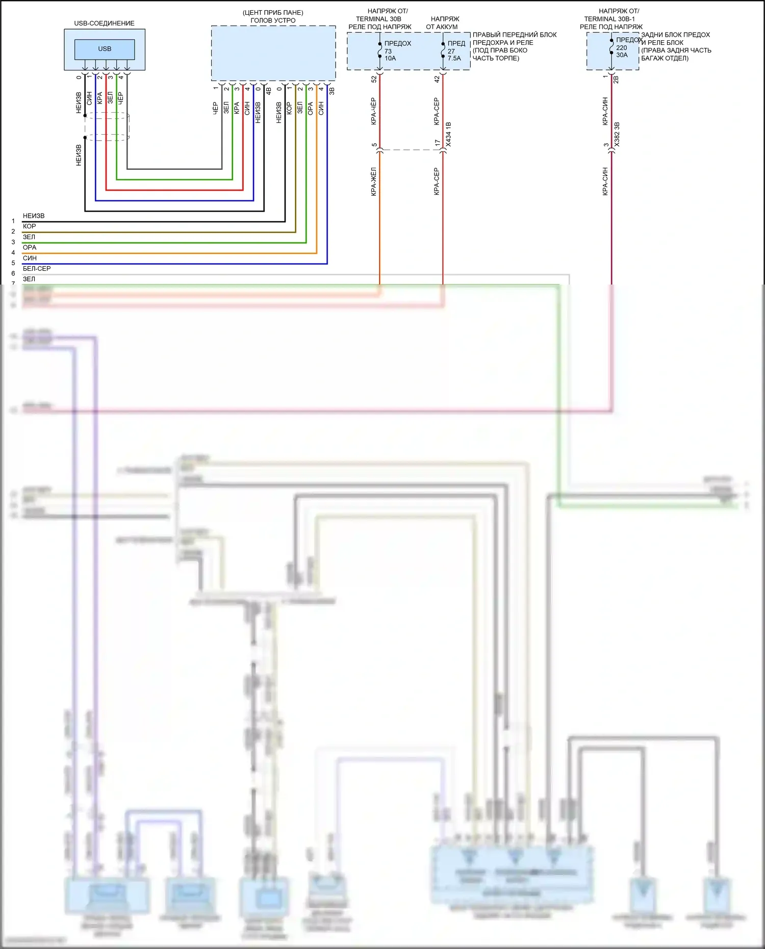 XM BMW G09 (2022-2024): Электросхема навигации, средний уровень (3 из 5) 