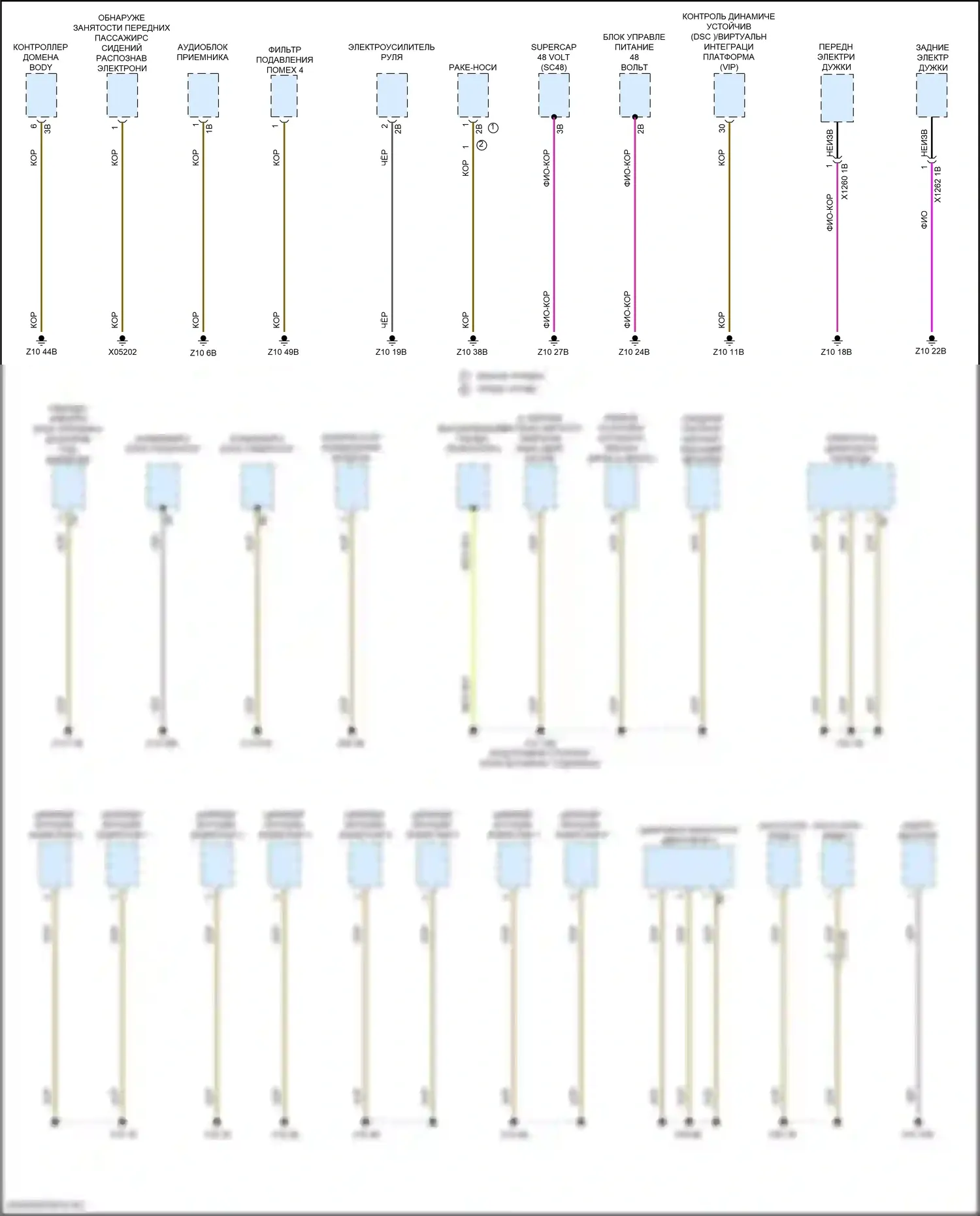 XM BMW G09 (2022-2024): Электросхема разводки массы (6 из 7) 