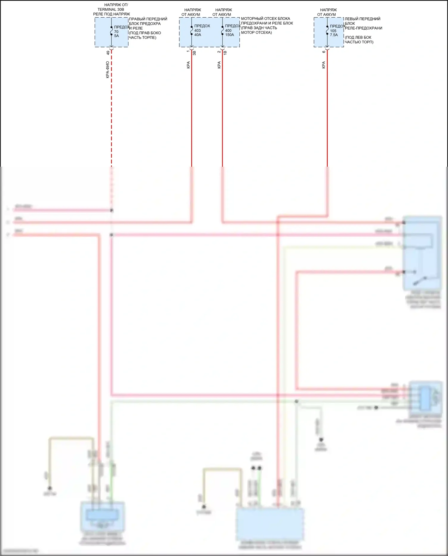 XM BMW G09 (2022-2024): Электросхема вентилятора охлаждения (2 из 2) 