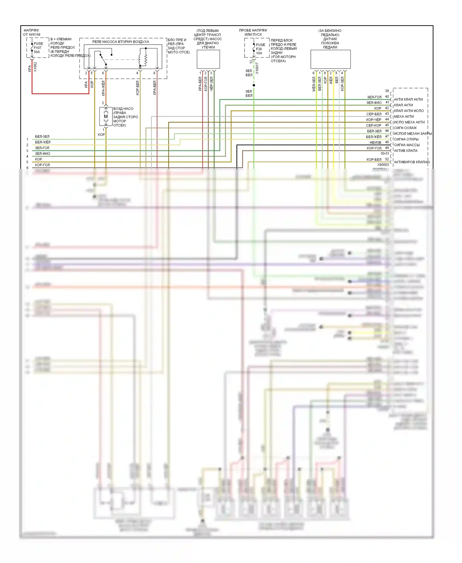 Z3 BMW E36 рестайлинг (2000-2002): Электросхема двигателя 2.5l (3 из 3) 