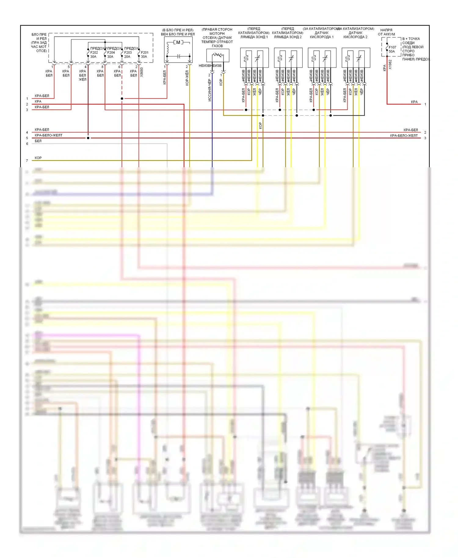 Z3 BMW E36 рестайлинг (2000-2002): Электросхема двигателя 3.2l (2 из 4) 
