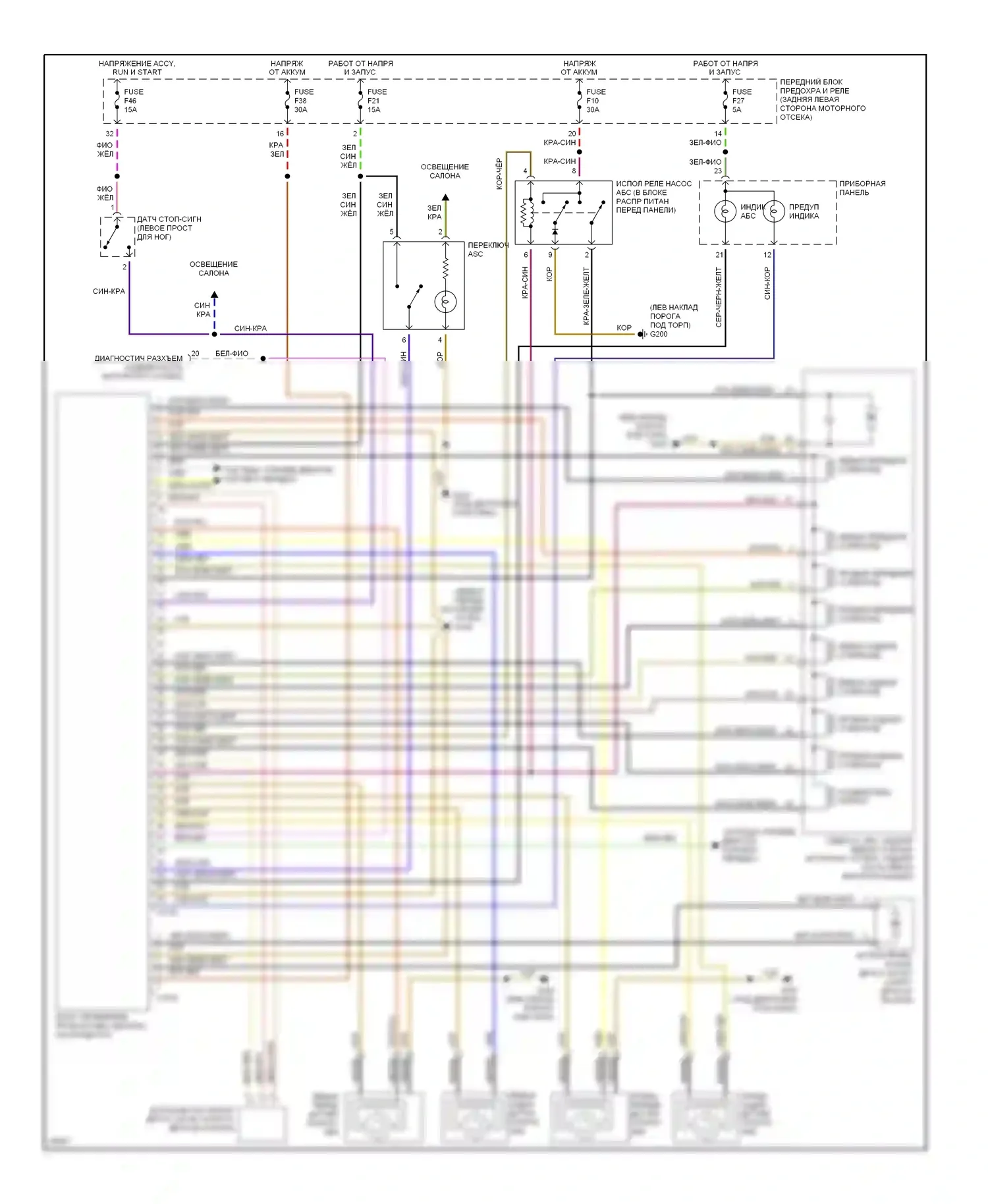 Z3 BMW E36 (1995-2000): 1.9l, электросхемы антиблокировочной системы abs 
