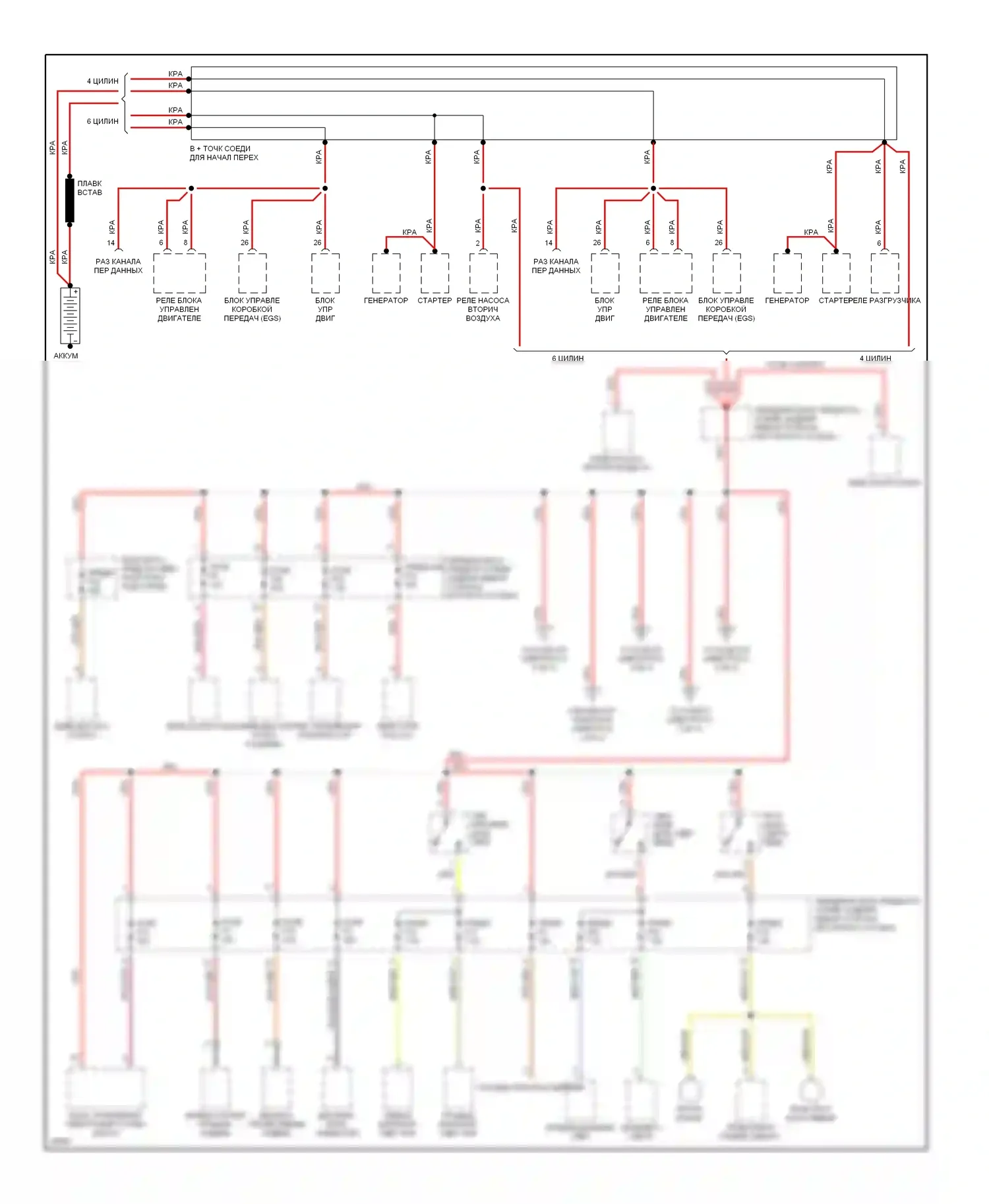 Z3 BMW E36 (1995-2000): Электросхема блока предохранителей реле (1 из 3) 