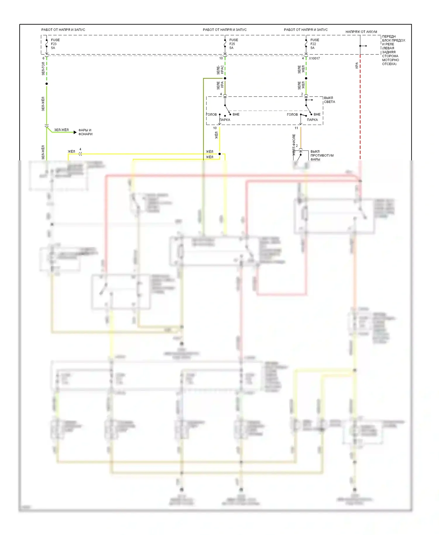 Z3 BMW E36 (1995-2000): Электросхема фар 