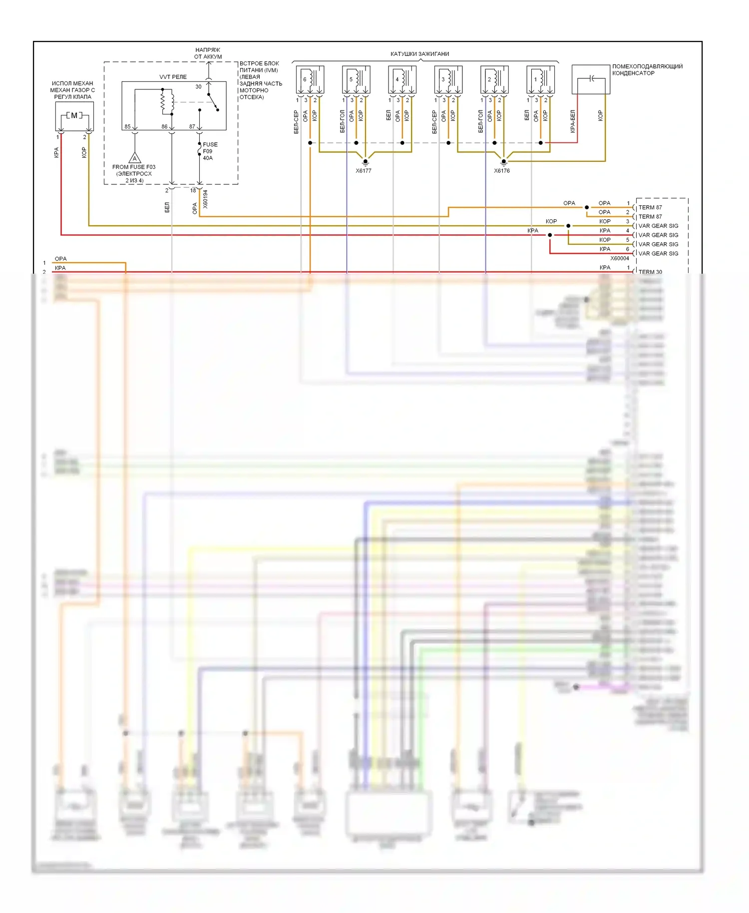 Z4 BMW E85/E86 рестайлинг (2005-2009): Электросхема двигателя 3.0l (4 из 4) 