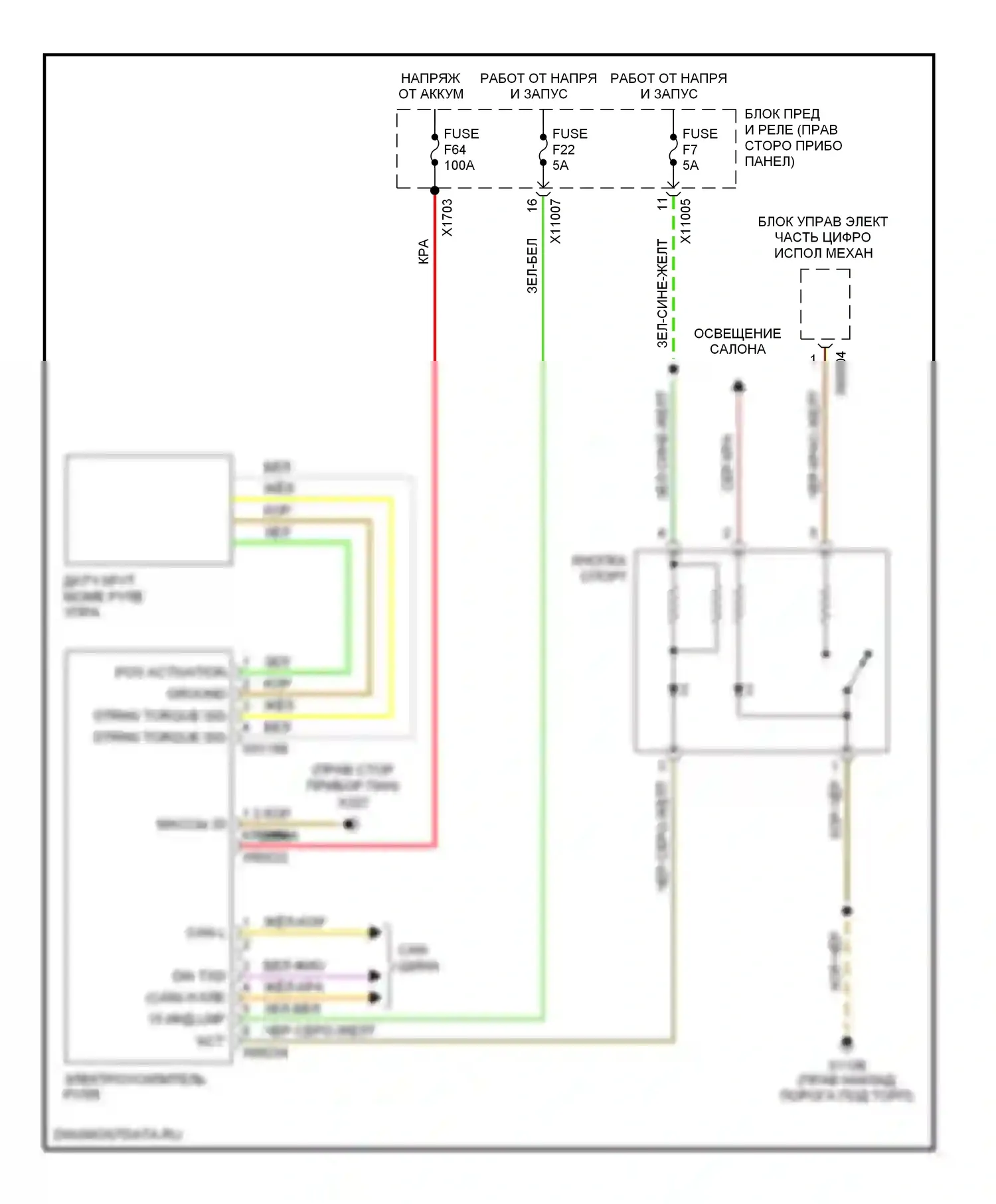 Z4 BMW E85/E86 рестайлинг (2005-2009): Электросхема электроусилителя руля 