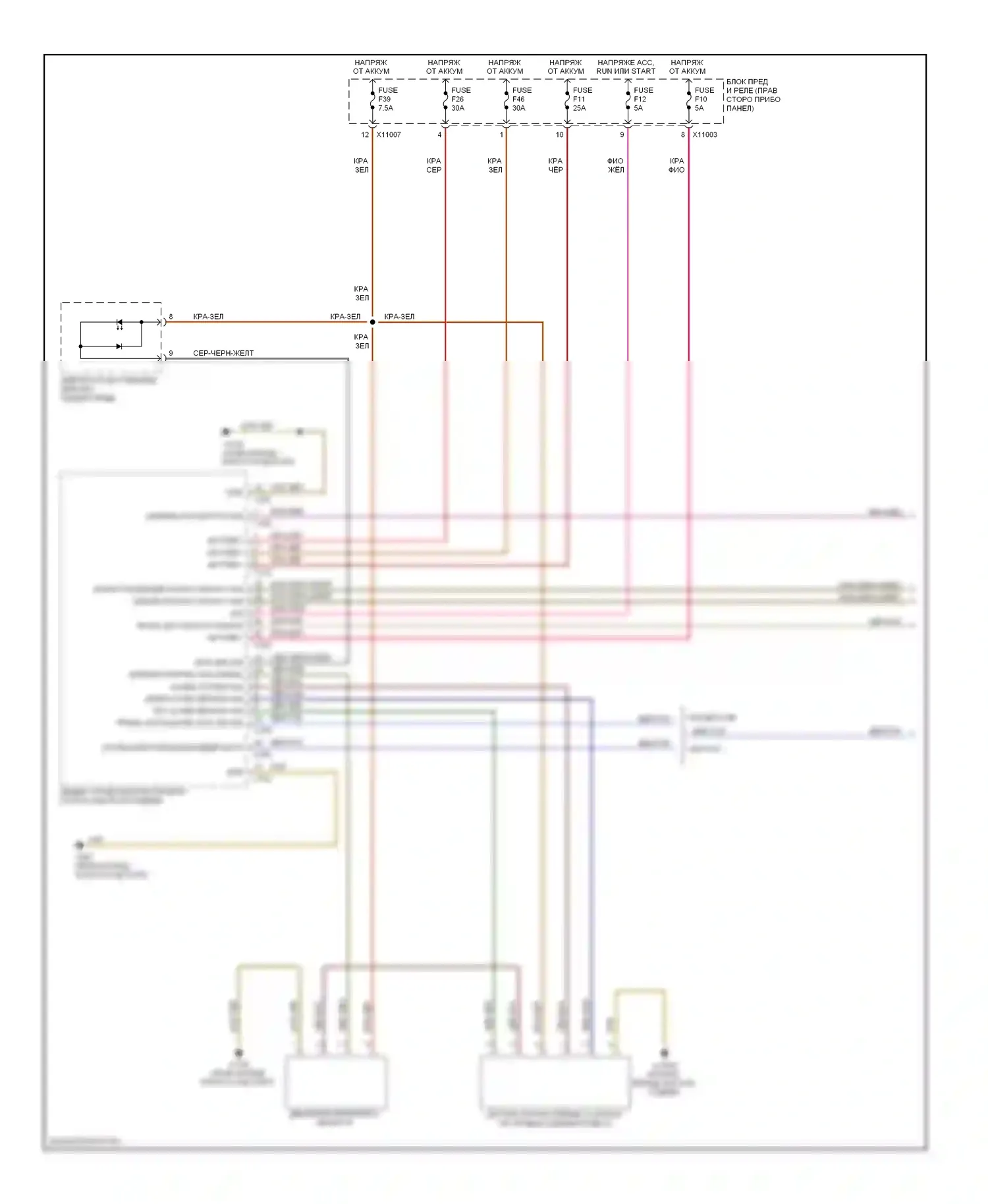 Z4 BMW E85/E86 рестайлинг (2005-2009): Сигнализации электросхема (1 из 2) 