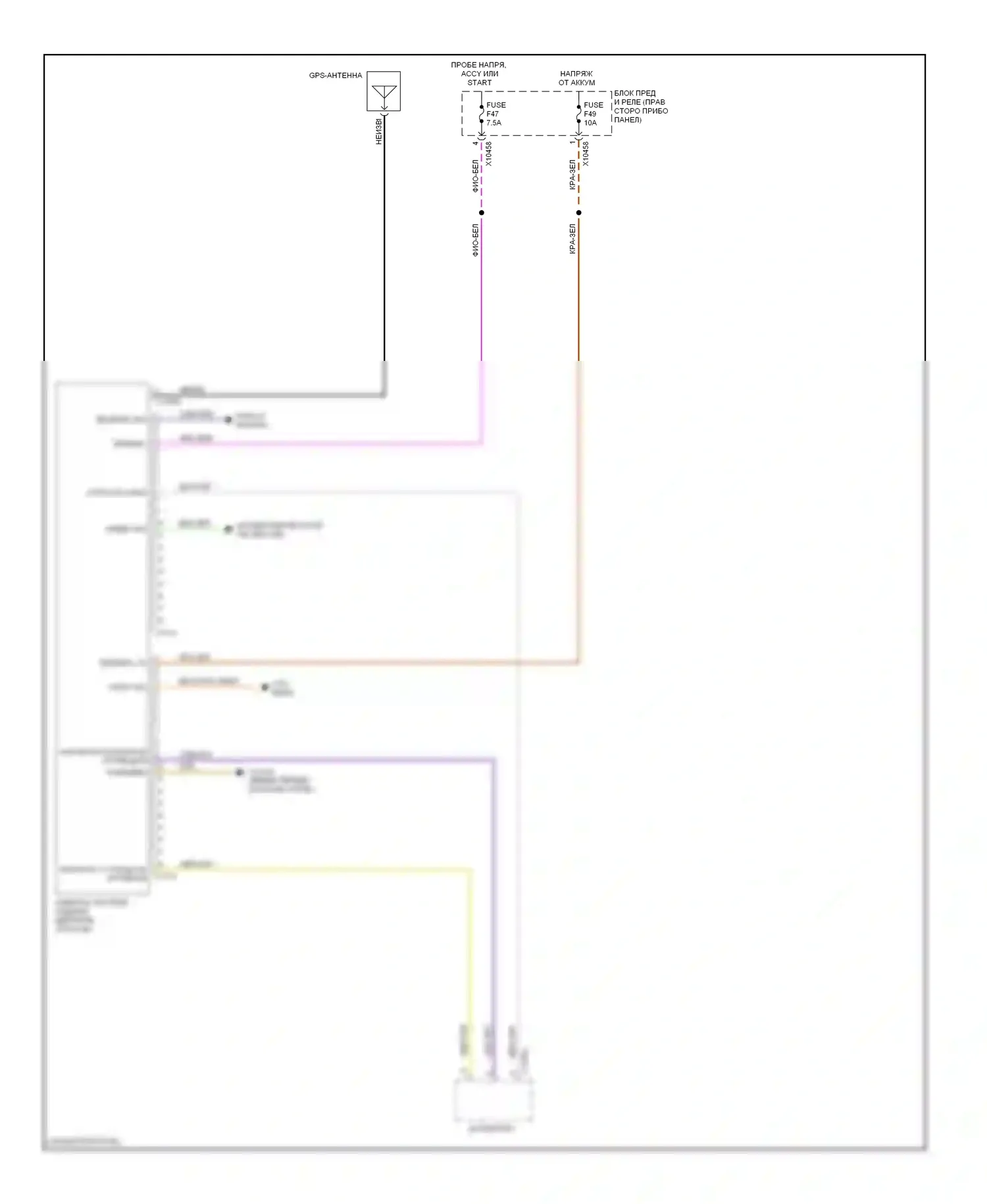 Z4 BMW E85/E86 рестайлинг (2005-2009): Электросхема навигации, с многоинформационной магнитолой 