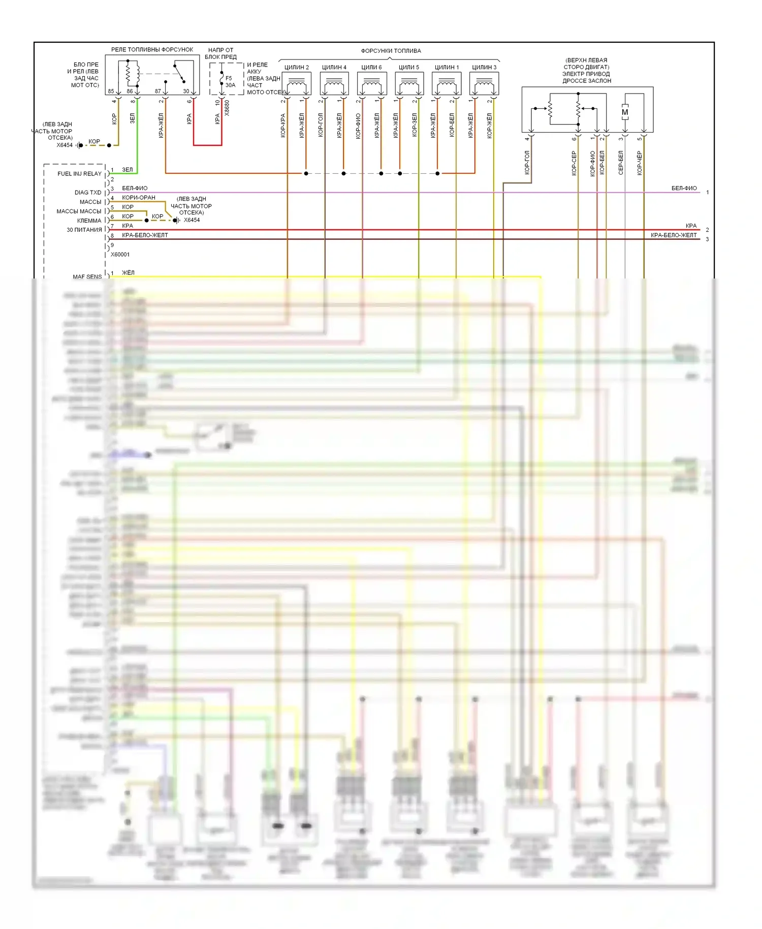 Z4 BMW E85/E86 (2002-2005): Электросхема двигателя 2.5l (1 из 3) 