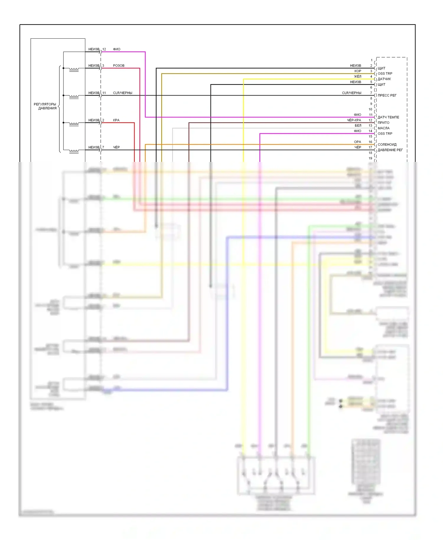 Z4 BMW E85/E86 (2002-2005): Электросхема автоматической коробки передач (2 из 2) 
