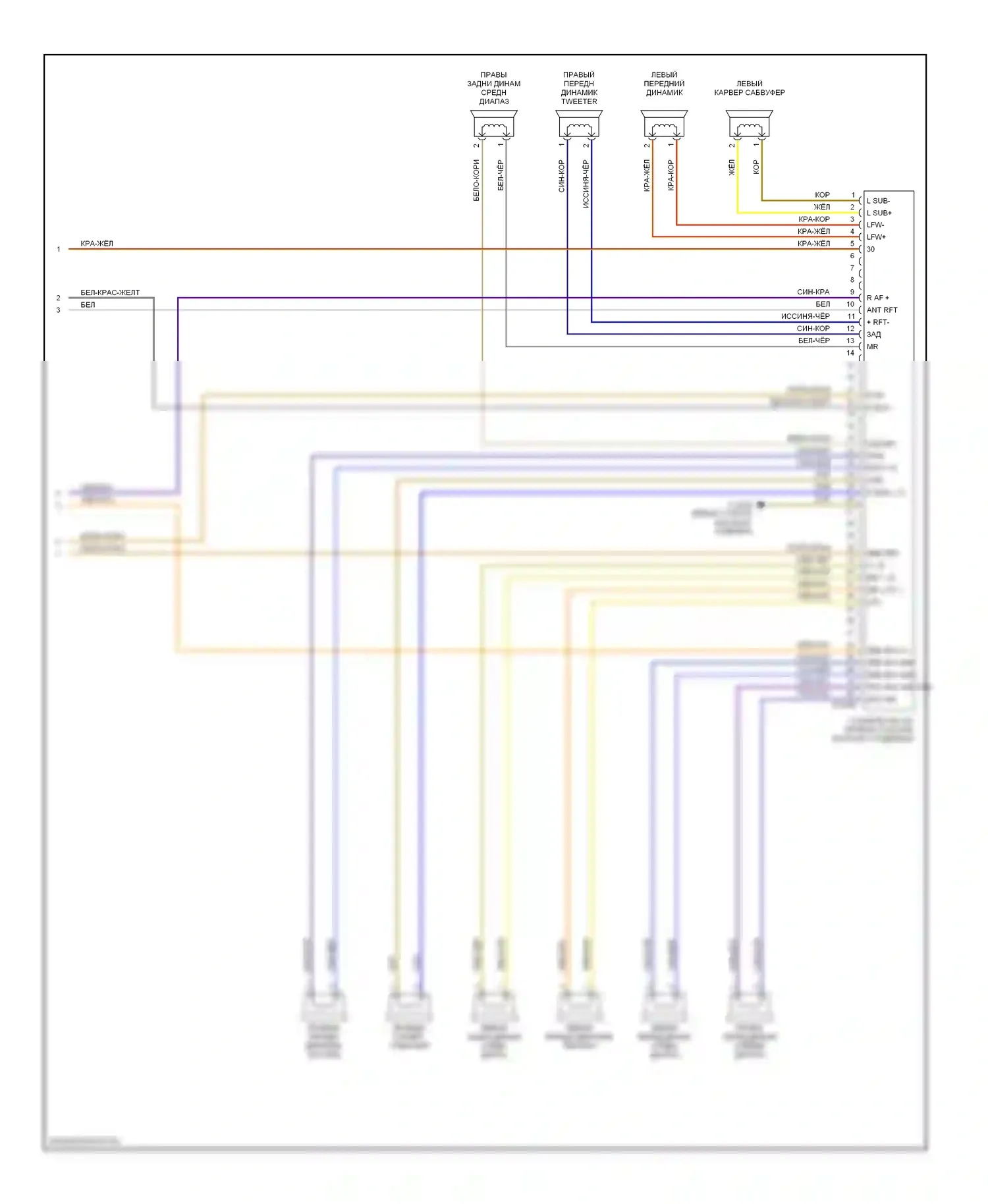 Z4 BMW E85/E86 (2002-2005): Магнитола электросхема с верхней магнитолой hifi (2 из 2) 
