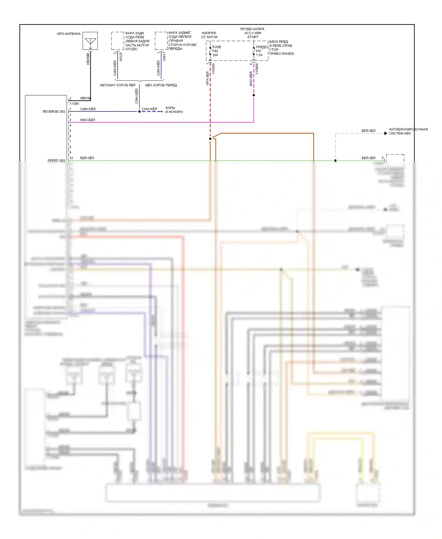 Z4 BMW E85/E86 (2002-2005): Электросхема навигации, с vid 