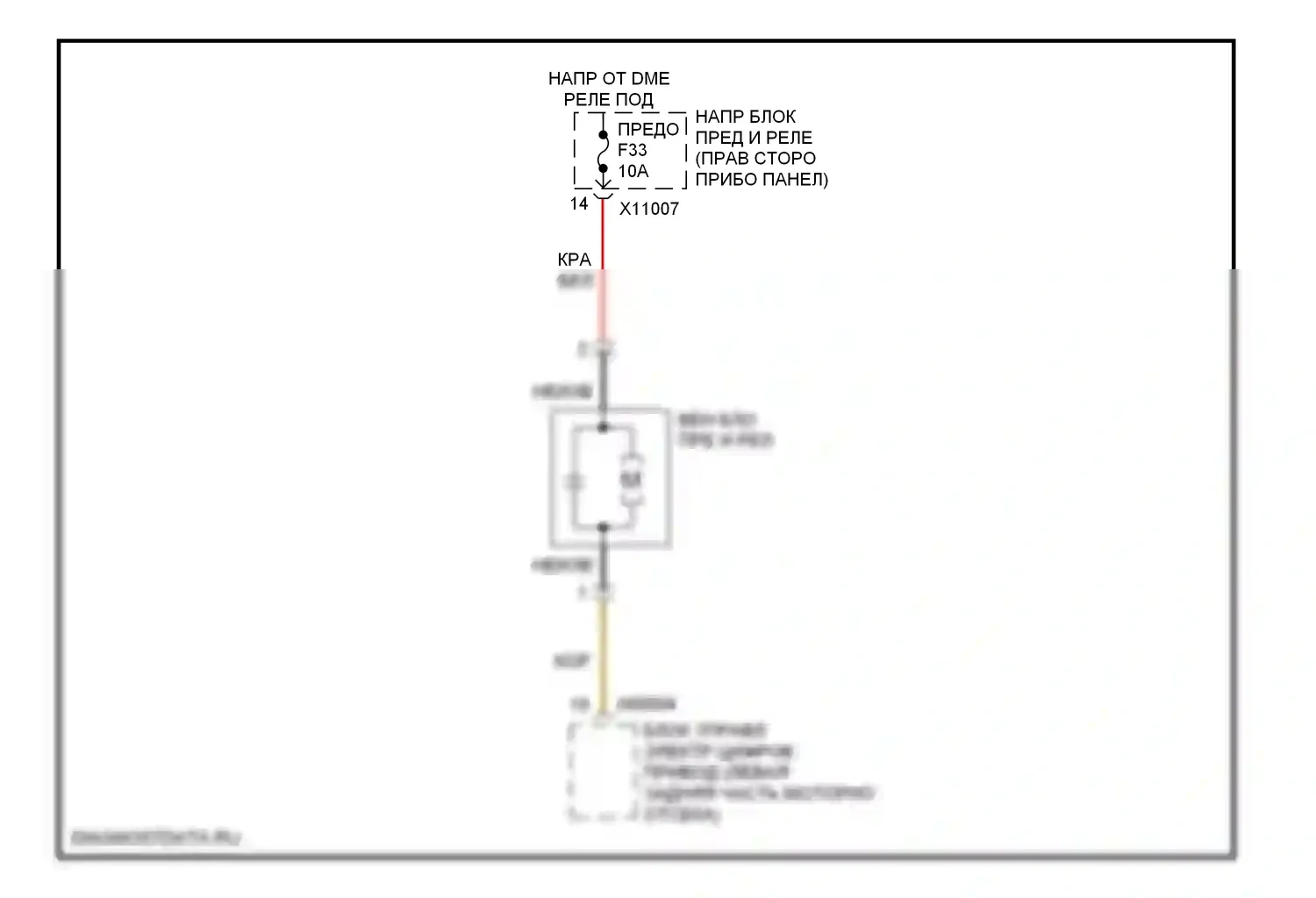Z4 BMW E85/E86 (2002-2005): Электросхема вентилятора охлаждения моторного отсека 