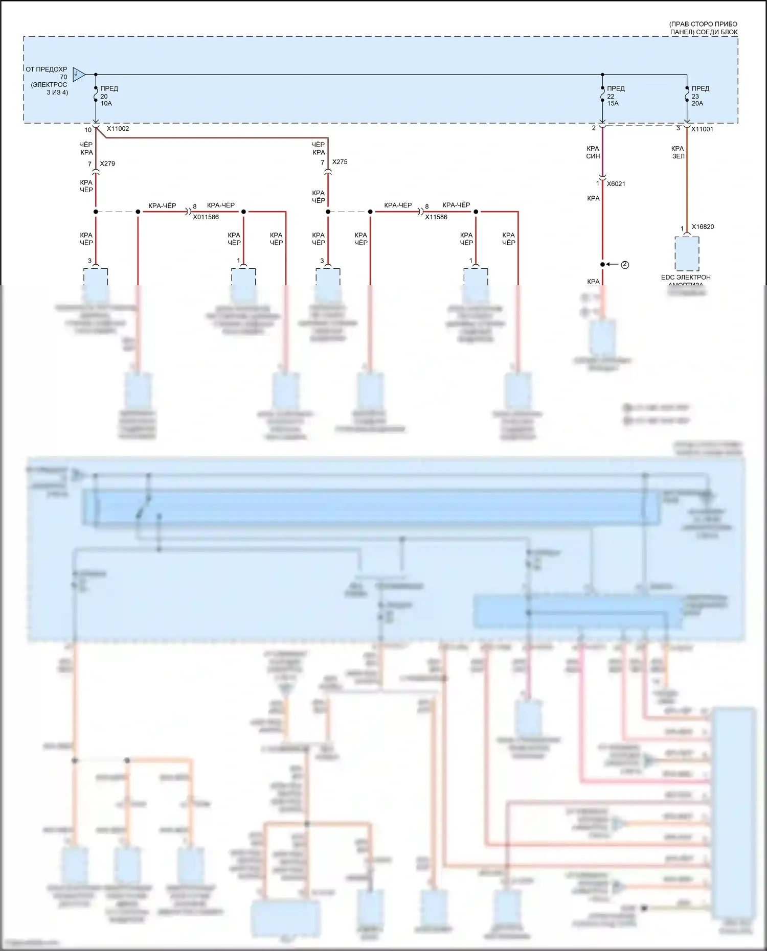 Z4 BMW E89 рестайлинг (2013-2017): Электросхема блока предохранителей реле (4 из 4) 