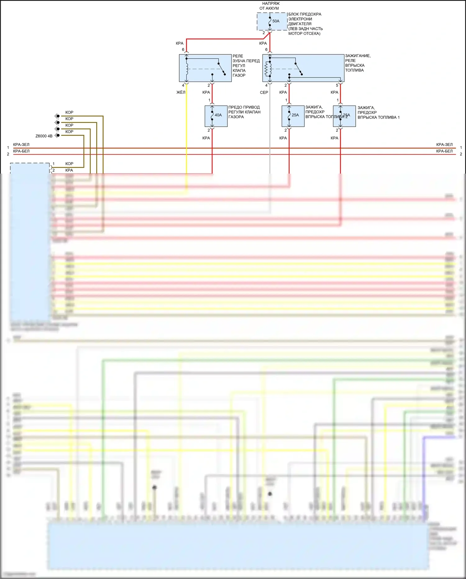 Z4 BMW E89 рестайлинг (2013-2017): Электросхема двигателя 2.0л турбо (2 из 4) 