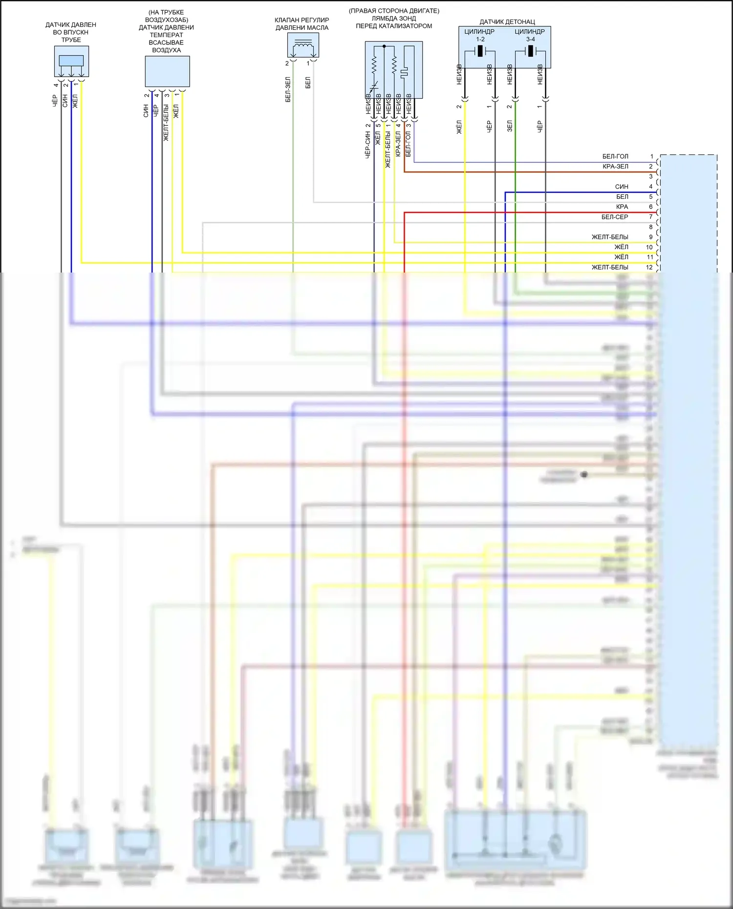Z4 BMW E89 рестайлинг (2013-2017): Электросхема двигателя 2.0л турбо (4 из 4) 