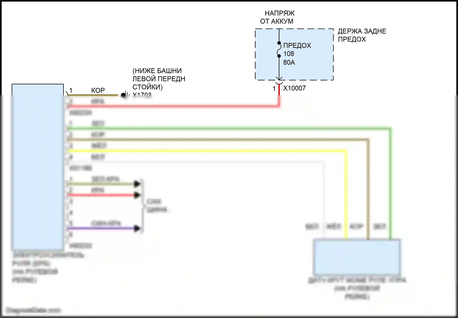 Z4 BMW E89 рестайлинг (2013-2017): Электросхема электроусилителя руля 
