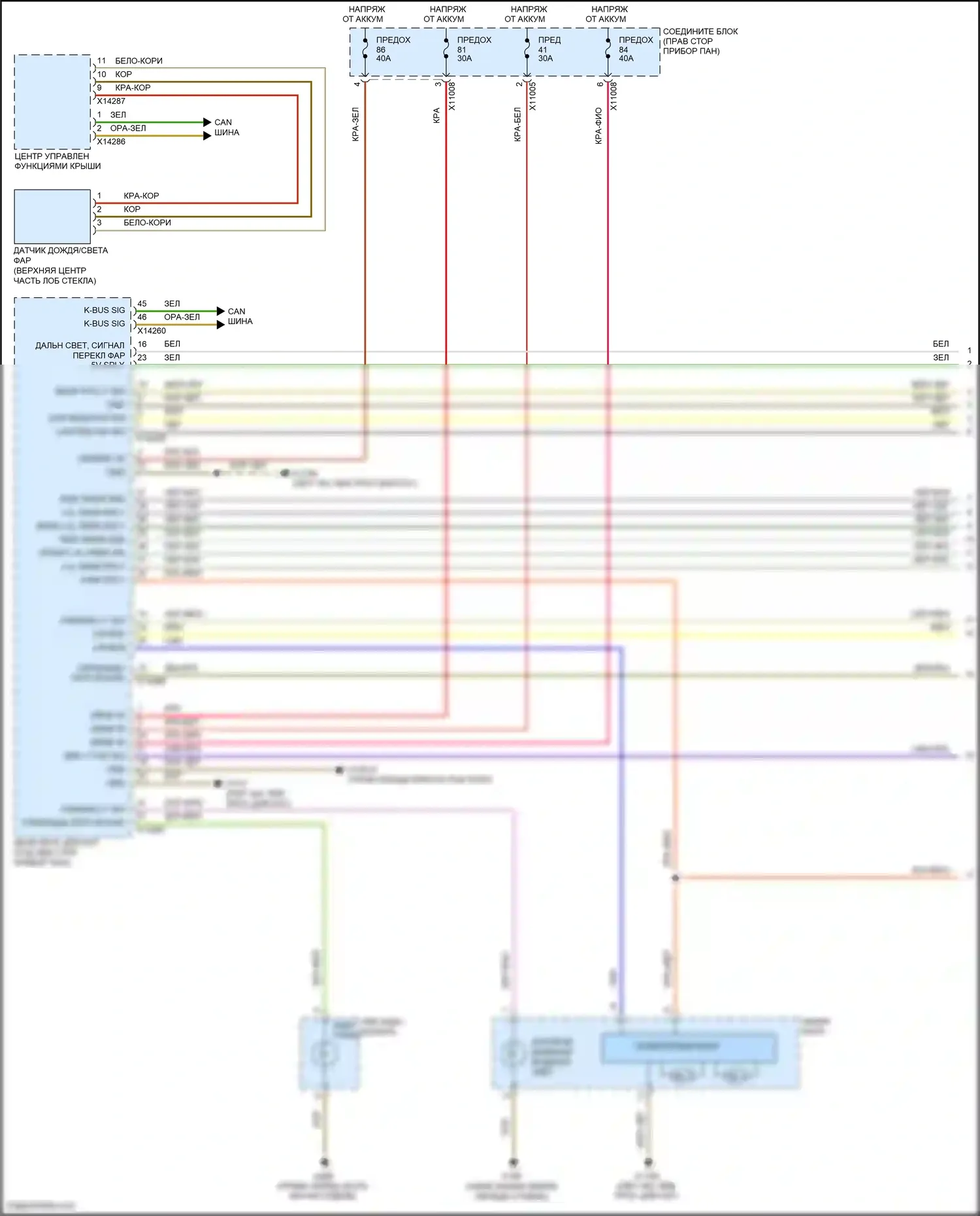 Z4 BMW E89 рестайлинг (2013-2017): Электросхема адаптивного переднего освещения (1 из 2) 