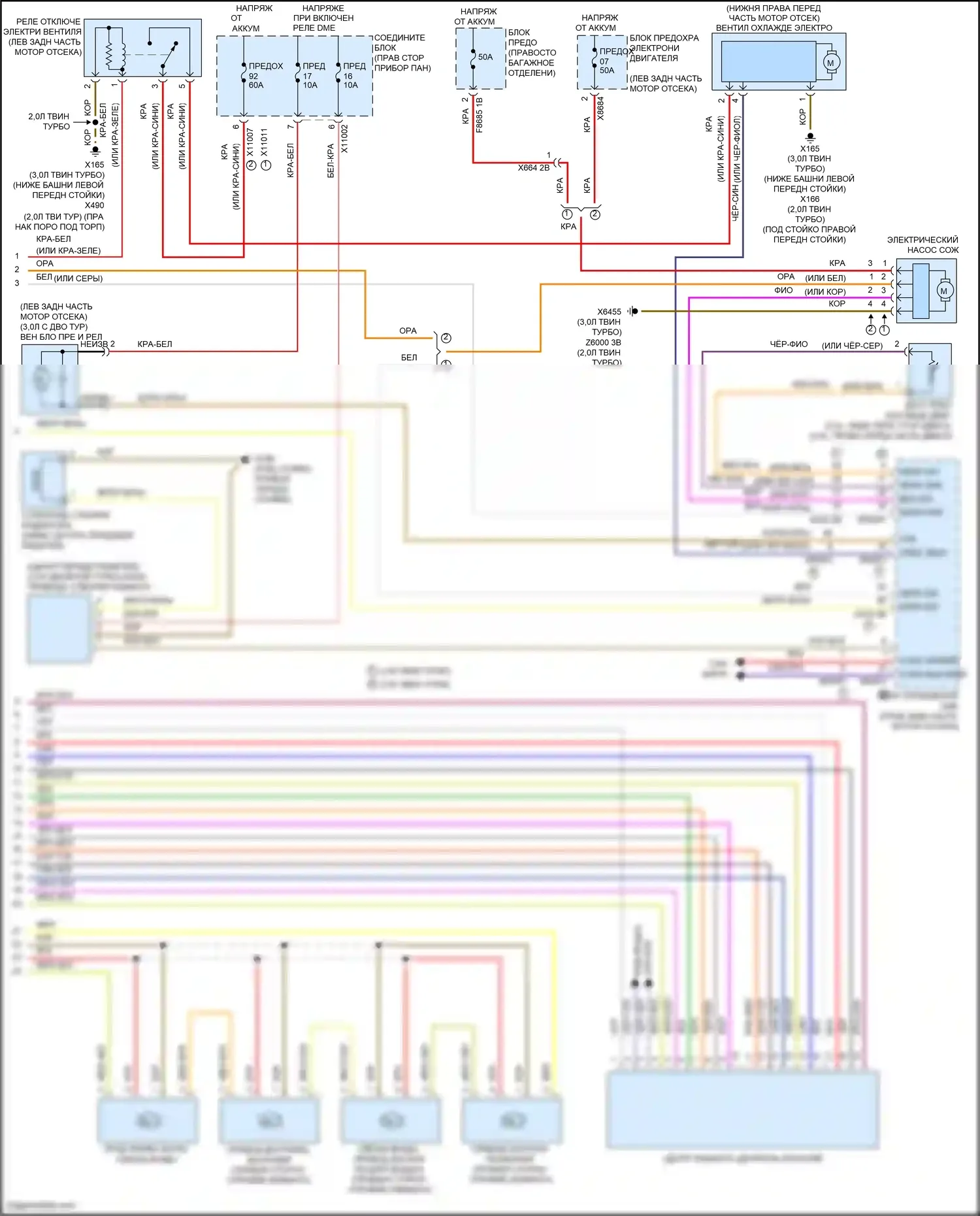 Z4 BMW E89 рестайлинг (2013-2017): Электросхема климат контроля (2 из 2) 